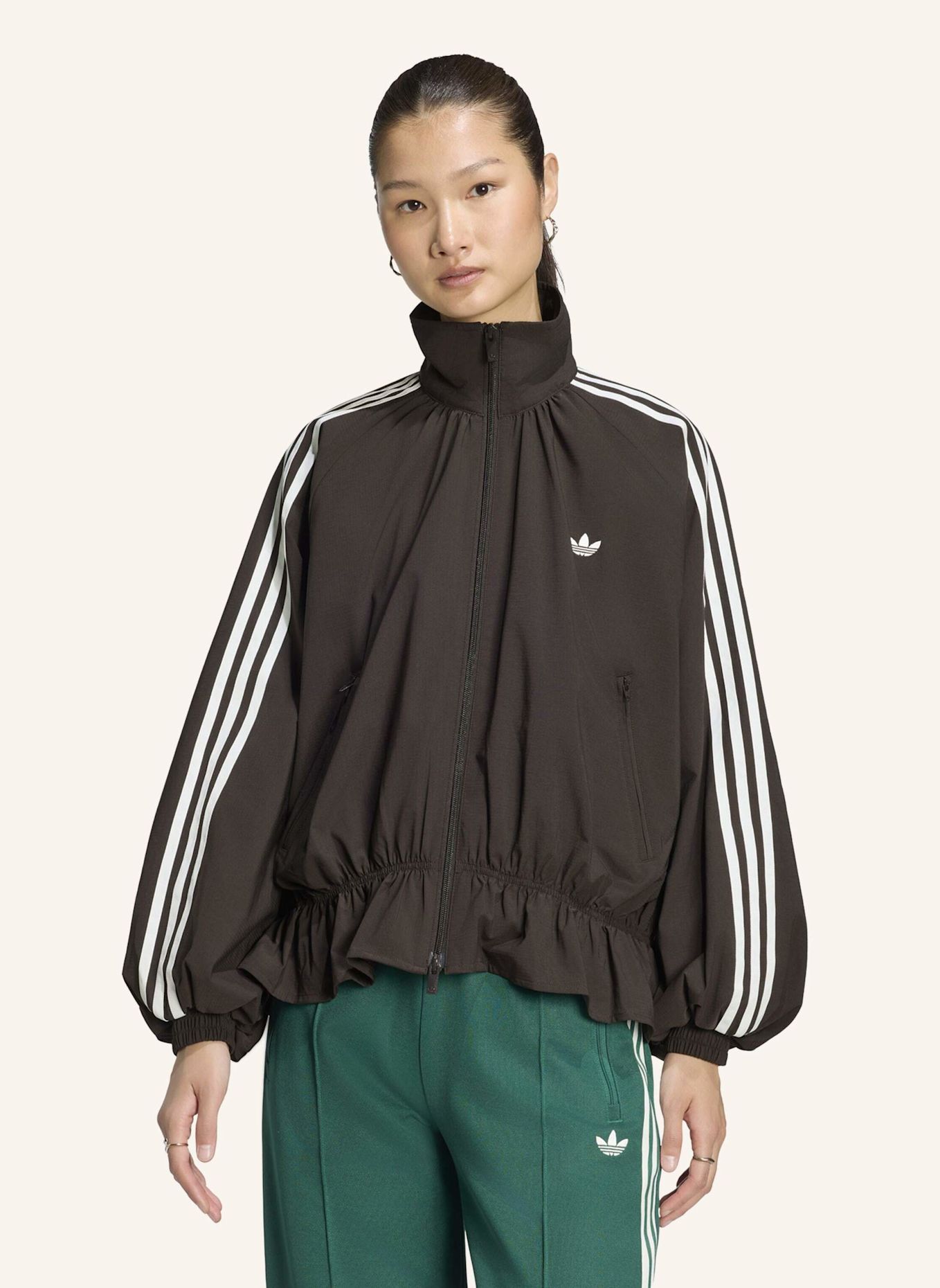 adidas Originals BLOUSY ORIGINALS JACKE, OVERSIZE: BRAUN
