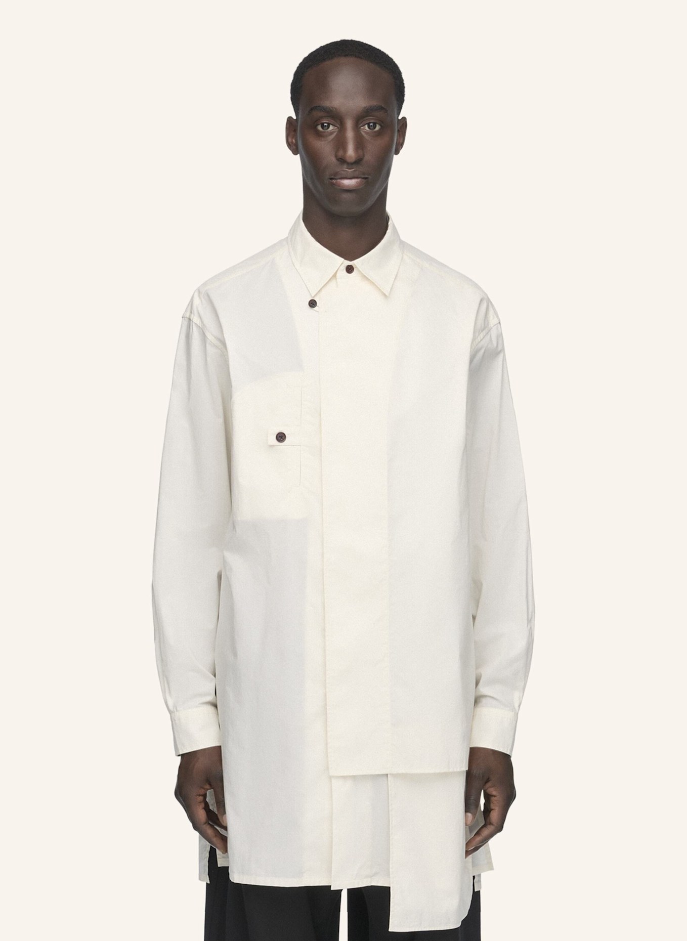 Y-3 Y-3 ADAPTIVE BAUMWOLLHEMD: WEISS