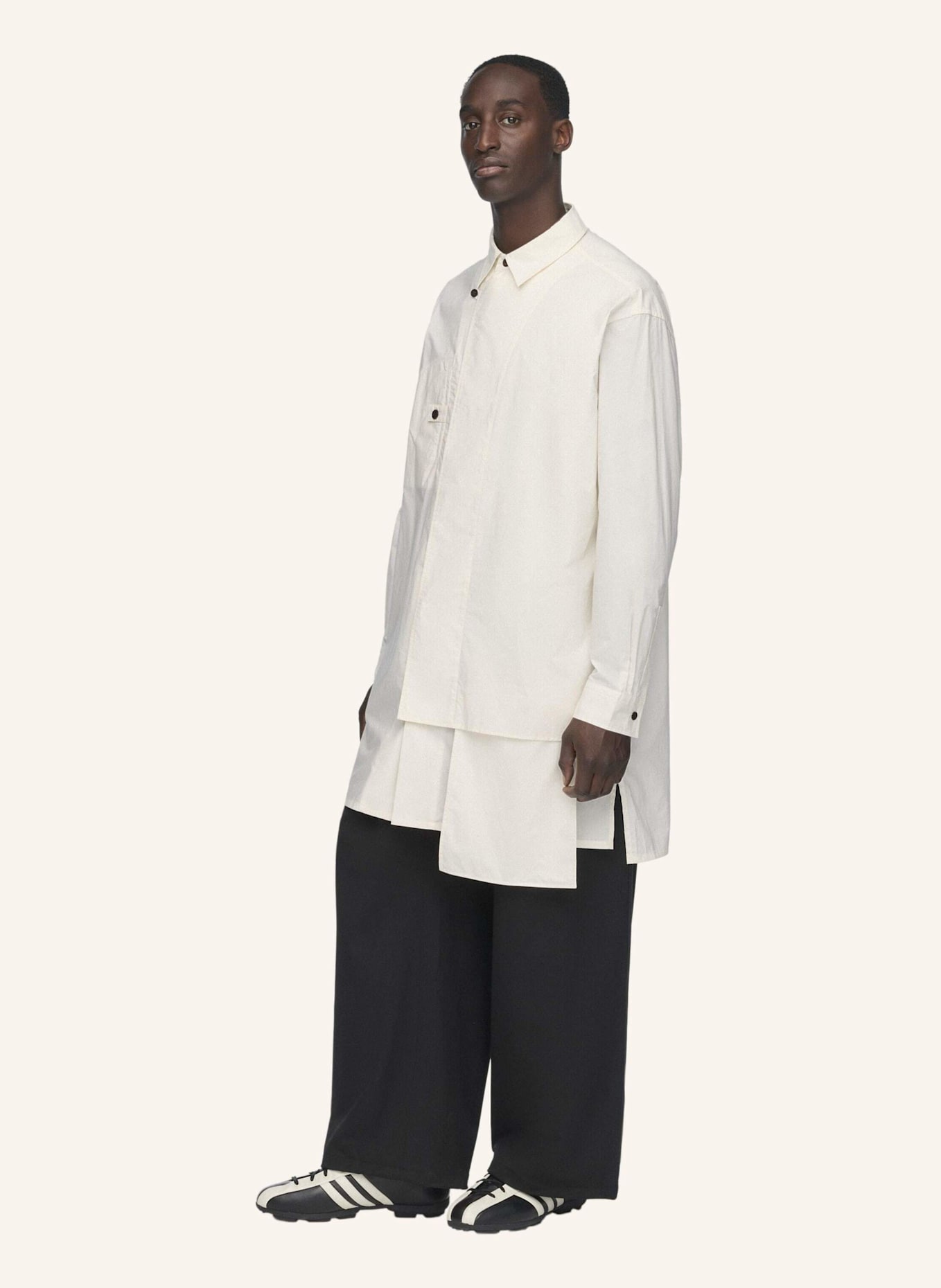 Y-3 Y-3 ADAPTIVE BAUMWOLLHEMD: WEISS