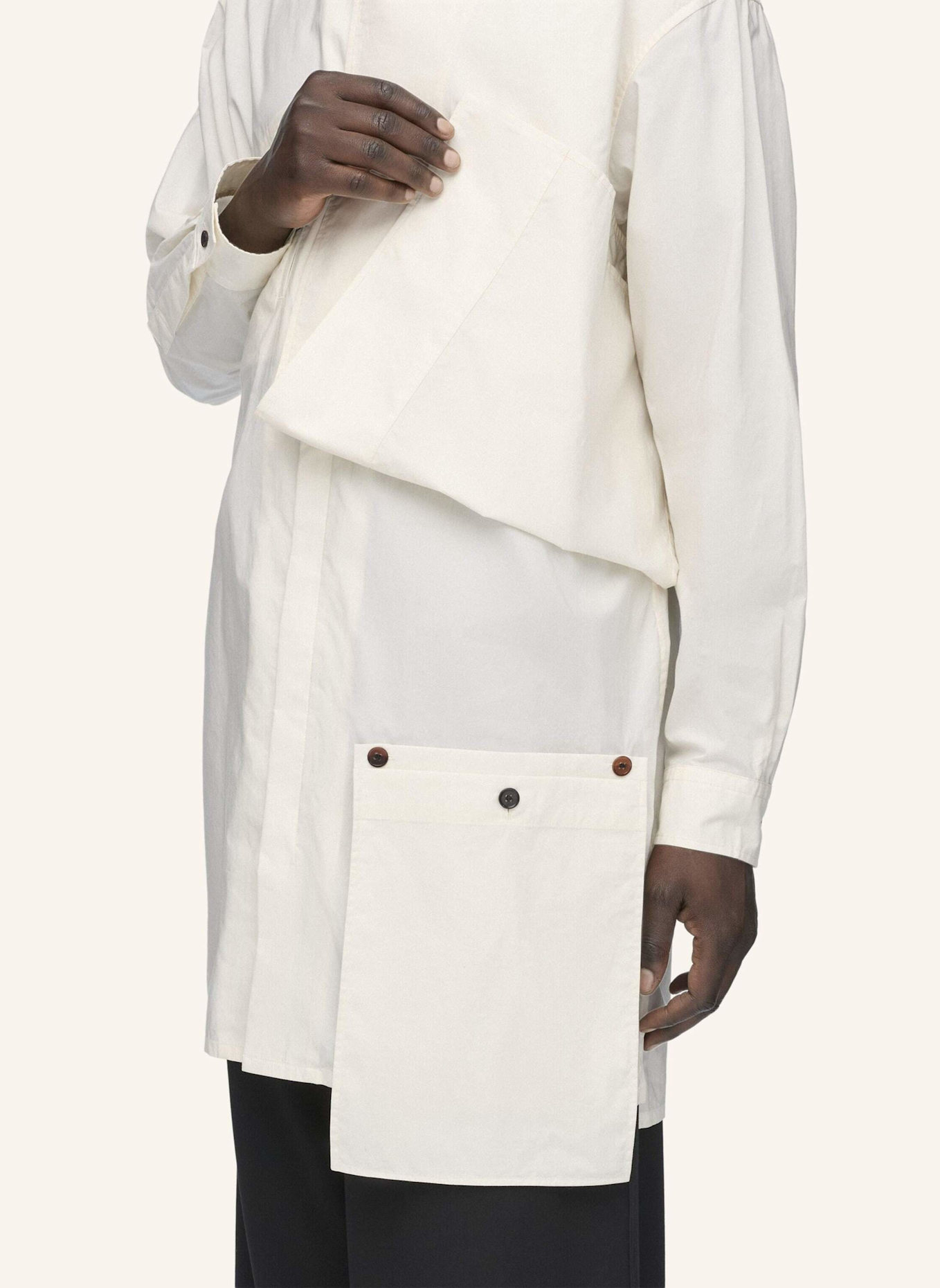 Y-3 Y-3 ADAPTIVE BAUMWOLLHEMD: WEISS