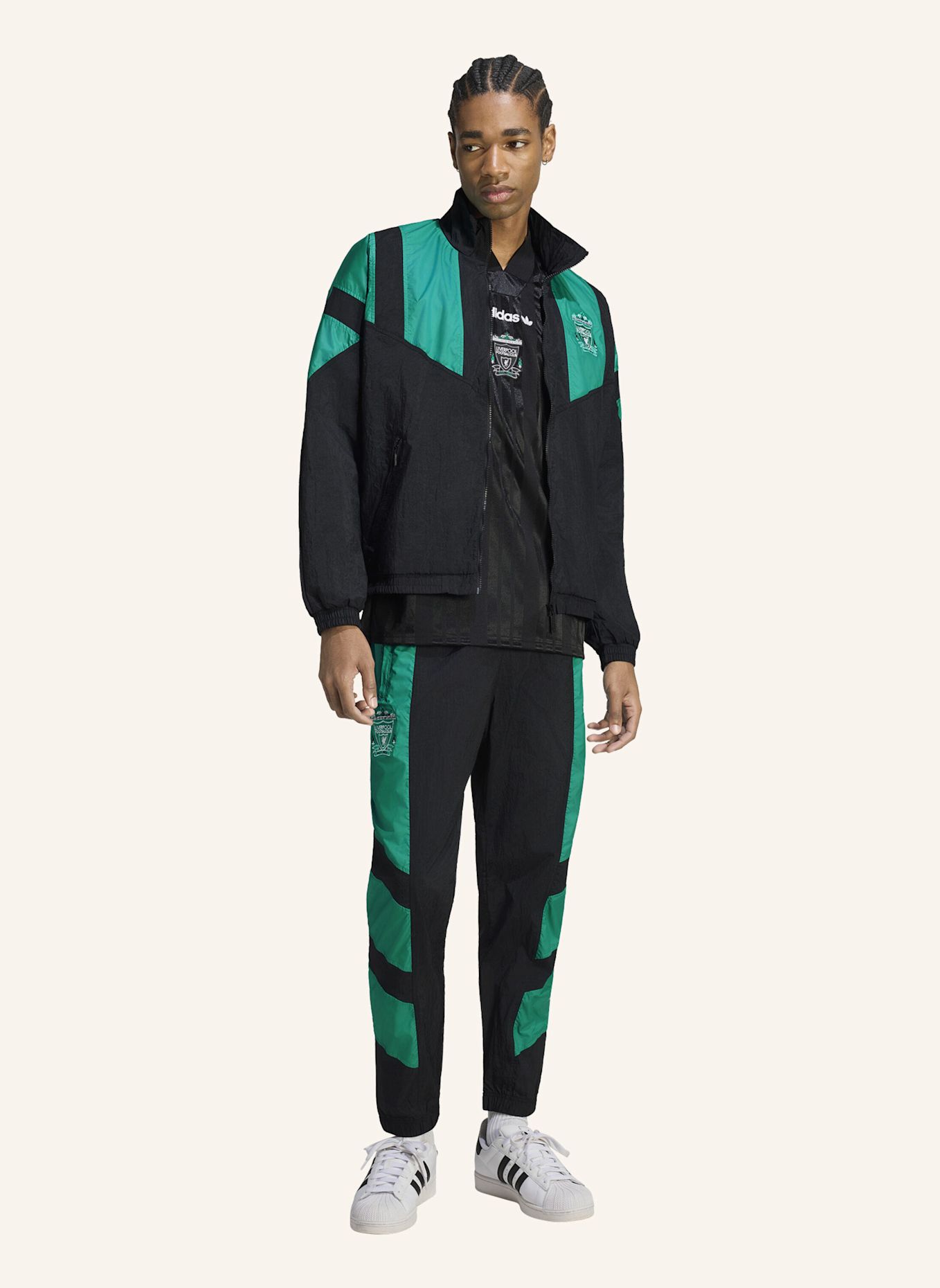 adidas FC LIVERPOOL EQT TRAININGSJACKE: SCHWARZ / GRÜN