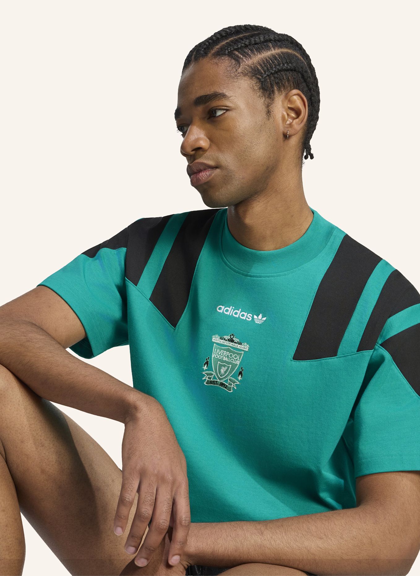 adidas LIVERPOOL FC EQT T-SHIRT: GRÜN / SCHWARZ