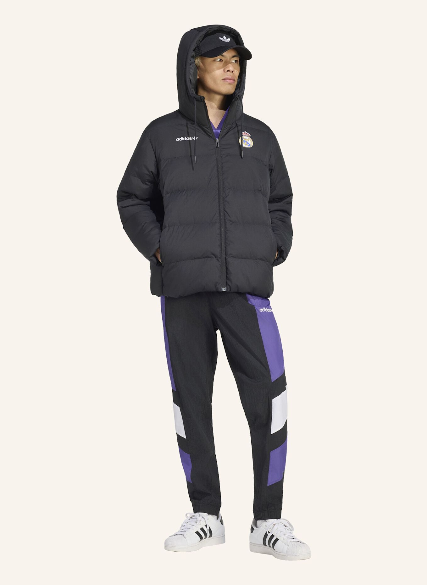 adidas REAL MADRID EQT DAUNENJACKE: SCHWARZ