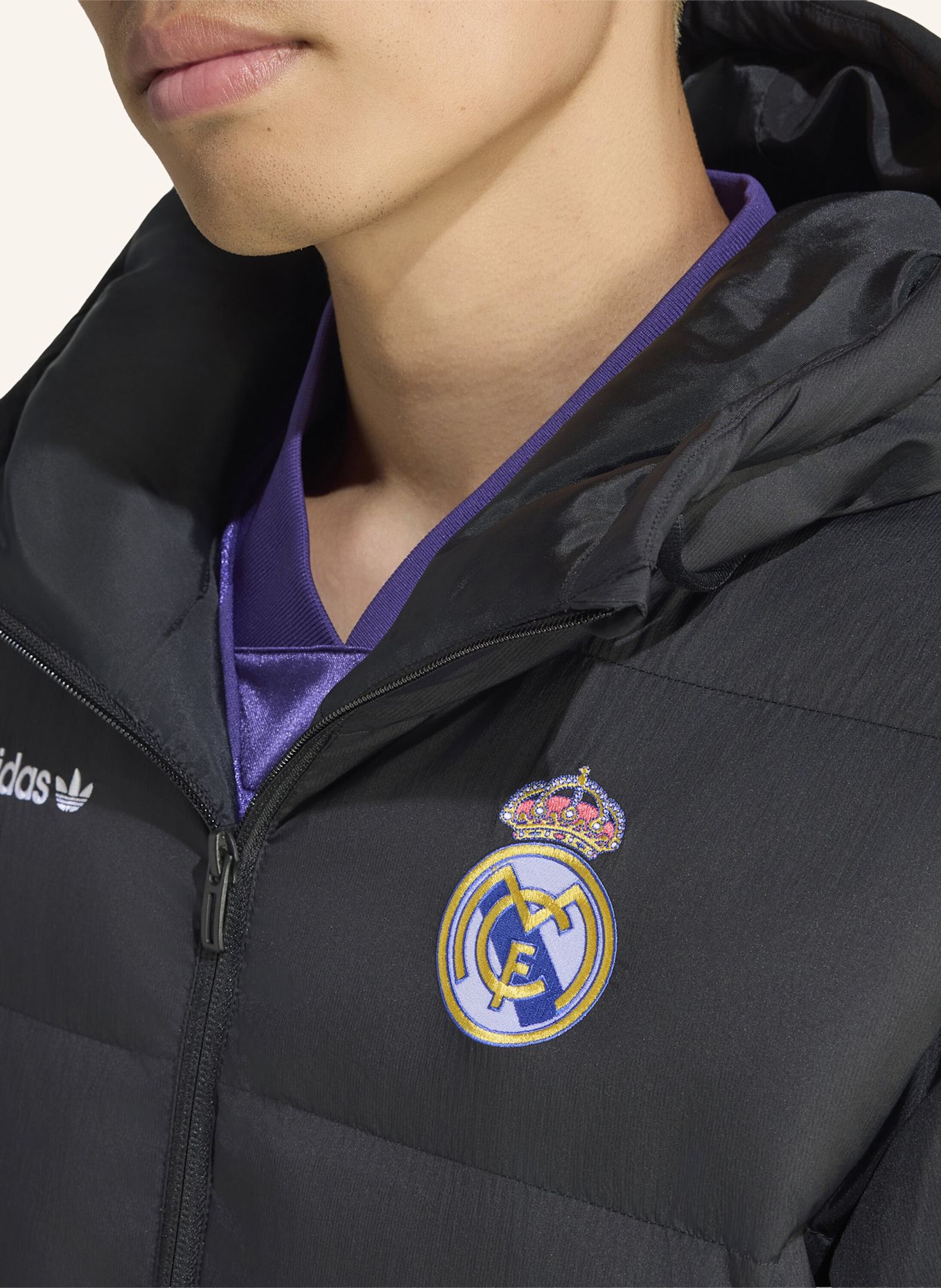 adidas REAL MADRID EQT DAUNENJACKE: SCHWARZ