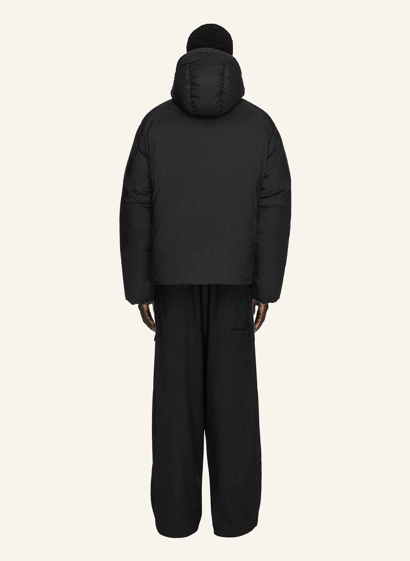 Y-3 Y-3 PUFFER JACKE, KAPUZE: SCHWARZ