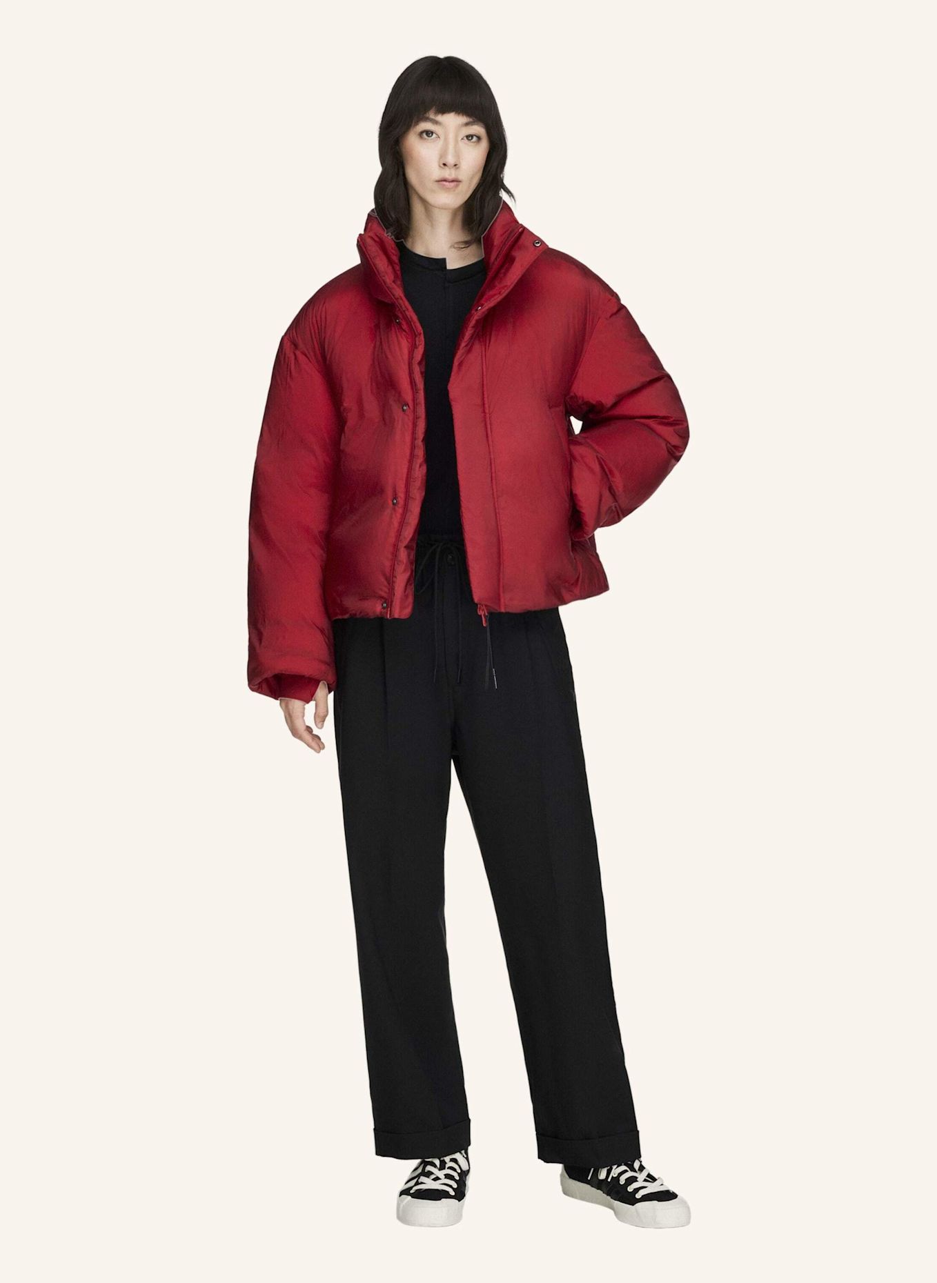 Y-3 Y-3 PUFFER JACKE, KAPUZE: ROT