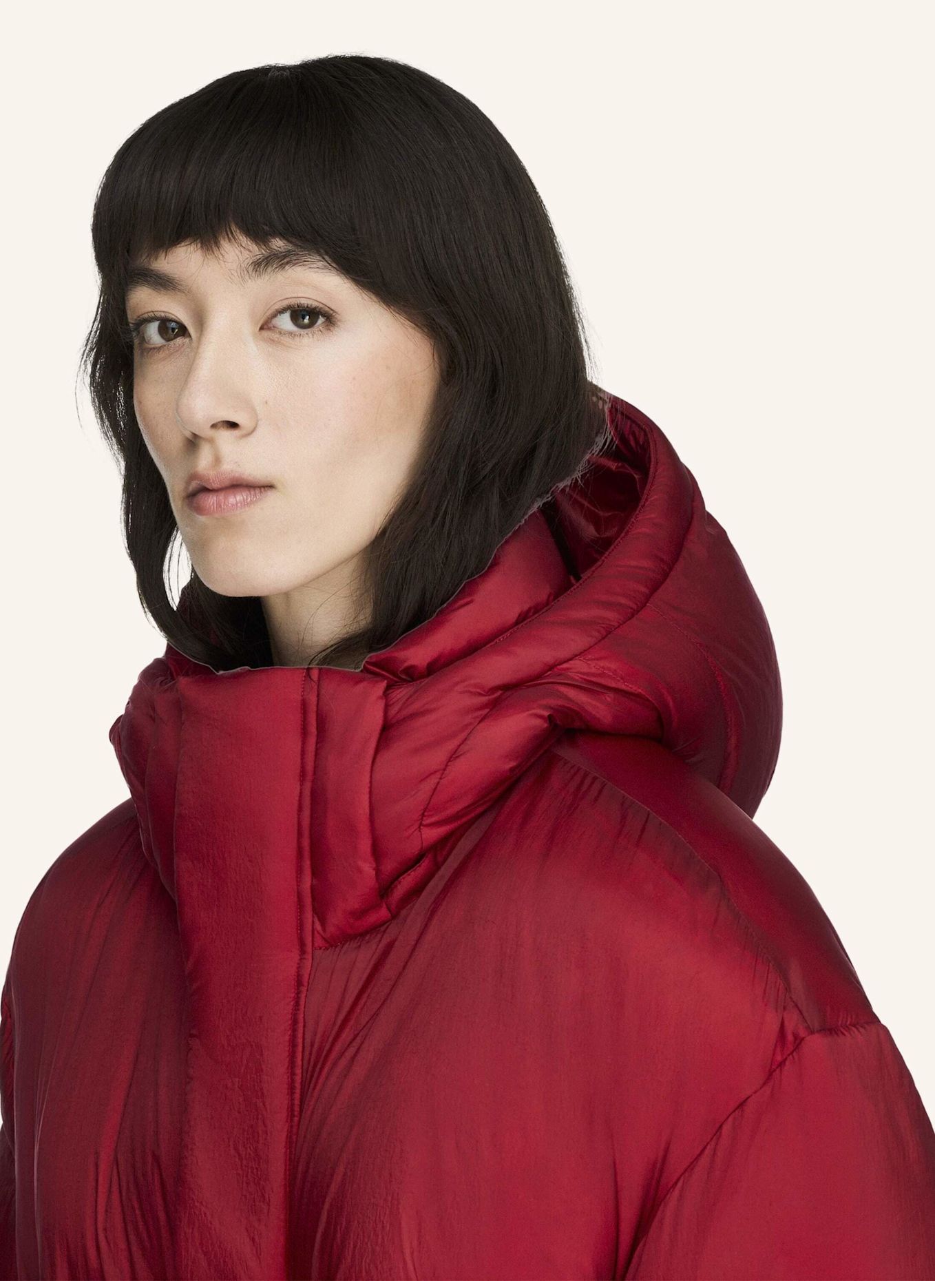 Y-3 Y-3 PUFFER JACKE, KAPUZE: ROT