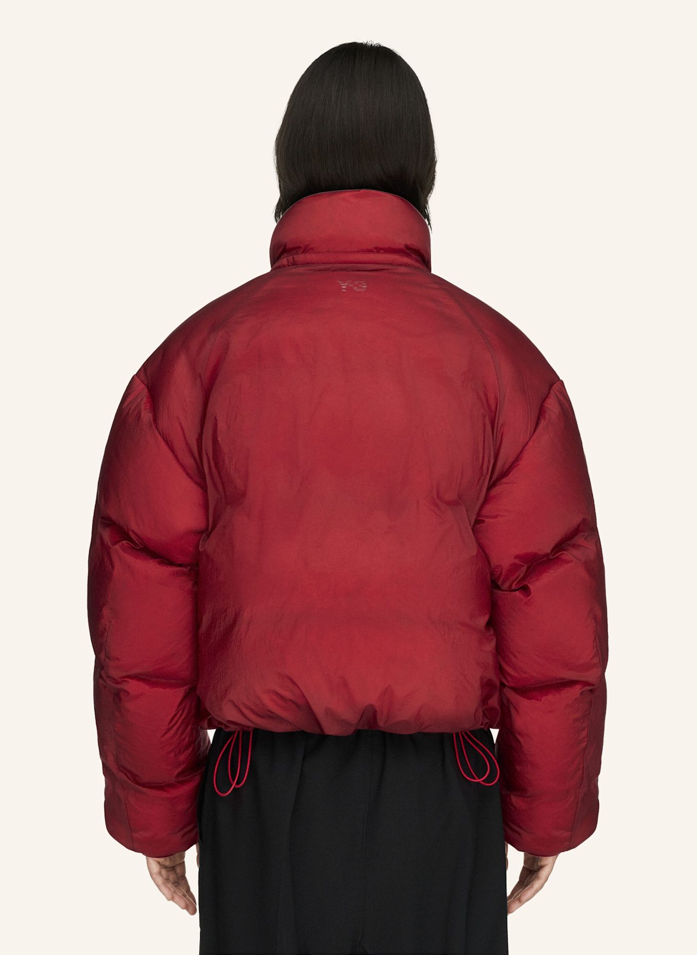Y-3 Y-3 PUFFER JACKE, KAPUZE: ROT