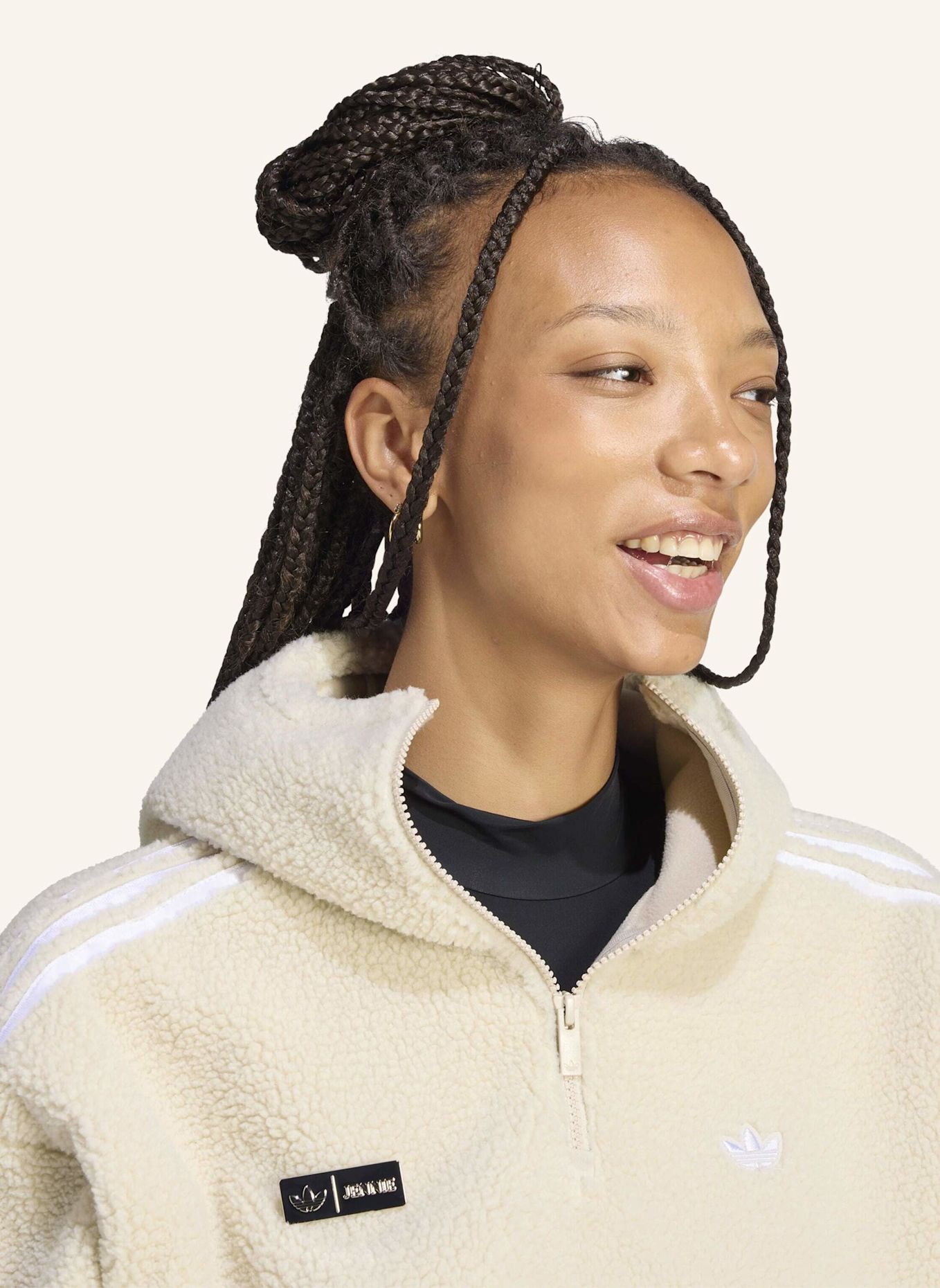 adidas Originals ADIDAS ORIGINALS BY JENNIE HOODIE, FLEECE: GRAU
