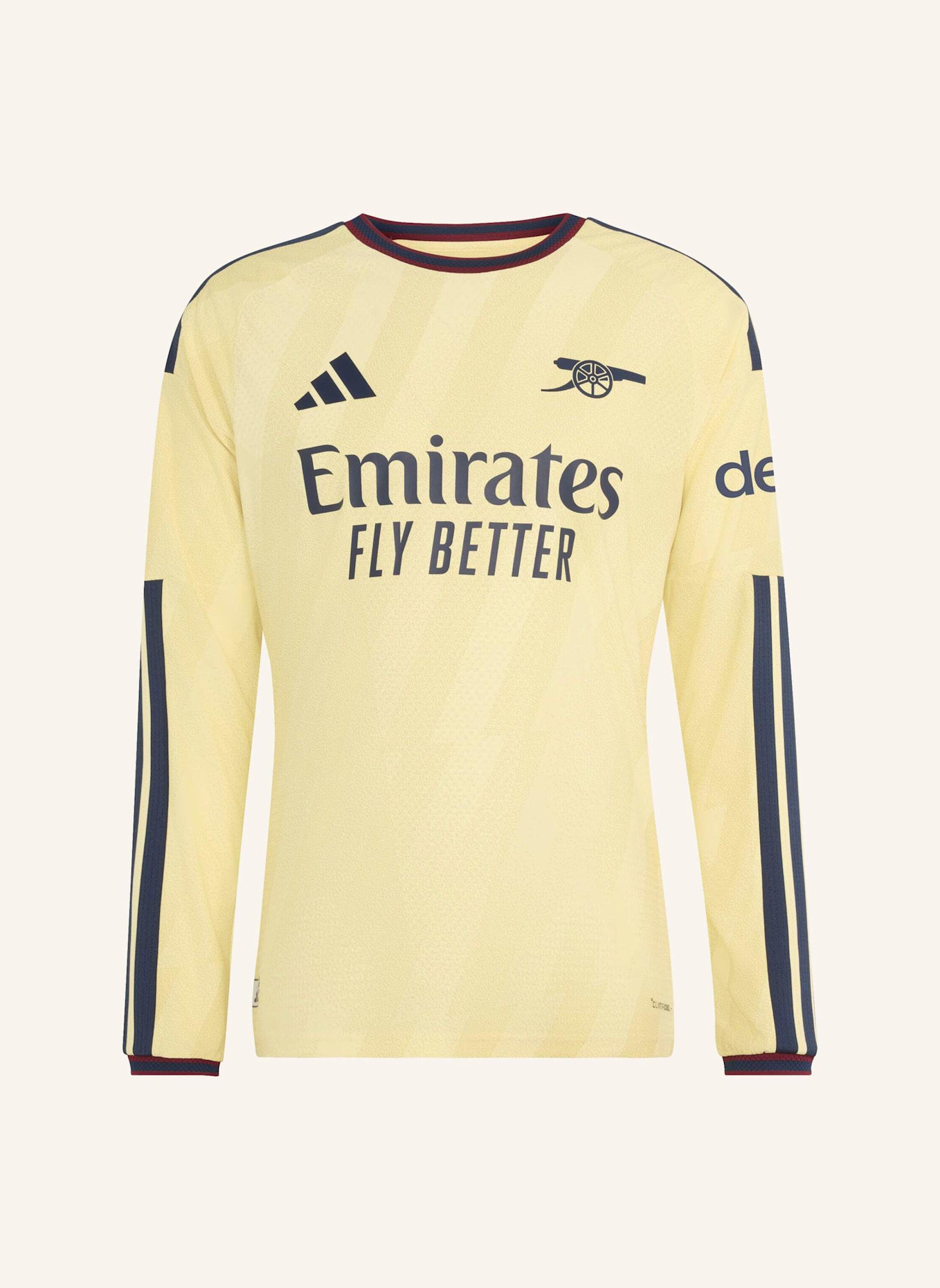 adidas FC ARSENAL 26/27 AUTHENTIC AUSWEICHTRIKOT, LANGÄRMELIG: GELB