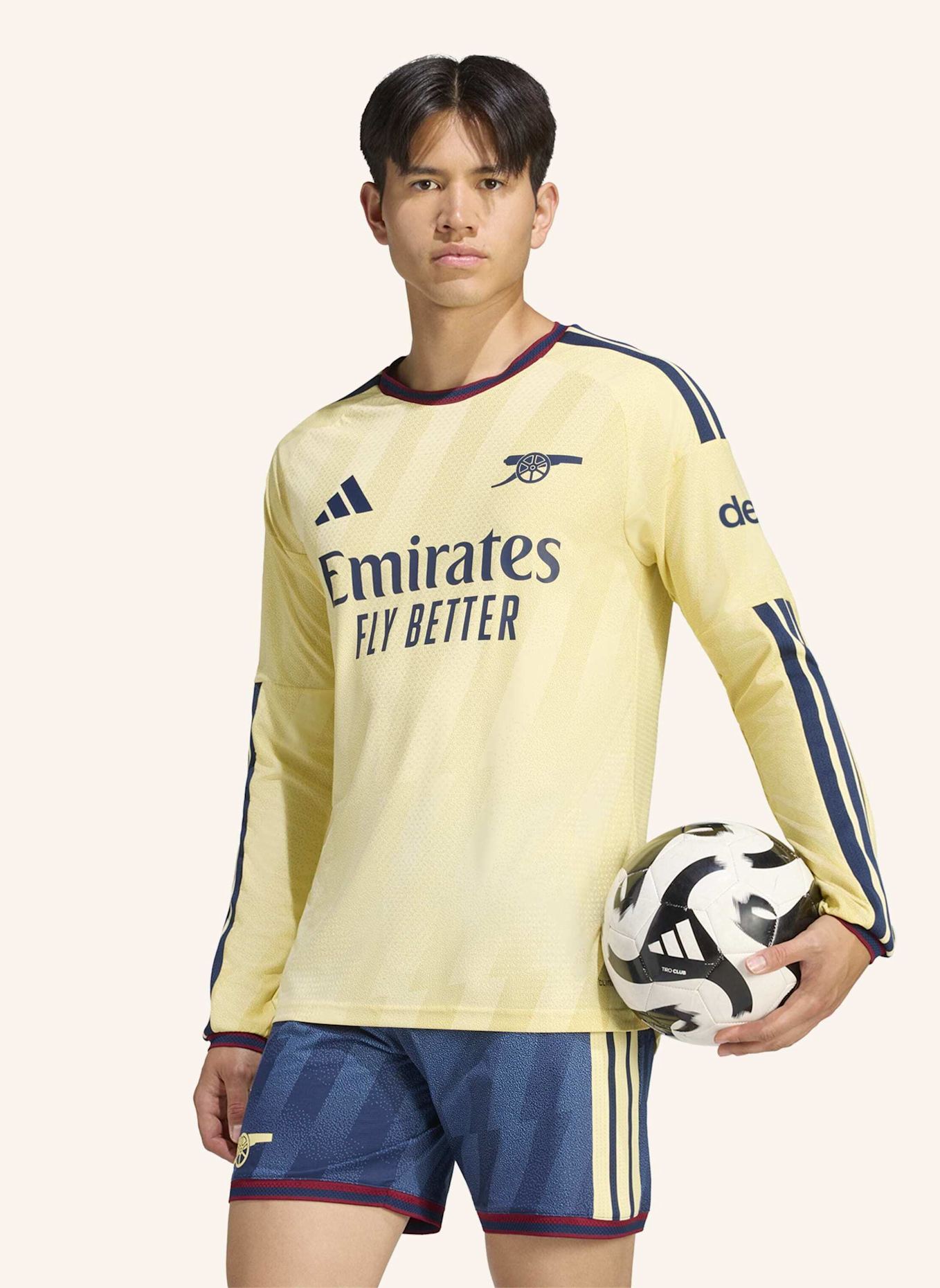 adidas FC ARSENAL 26/27 AUTHENTIC AUSWEICHTRIKOT, LANGÄRMELIG: GELB