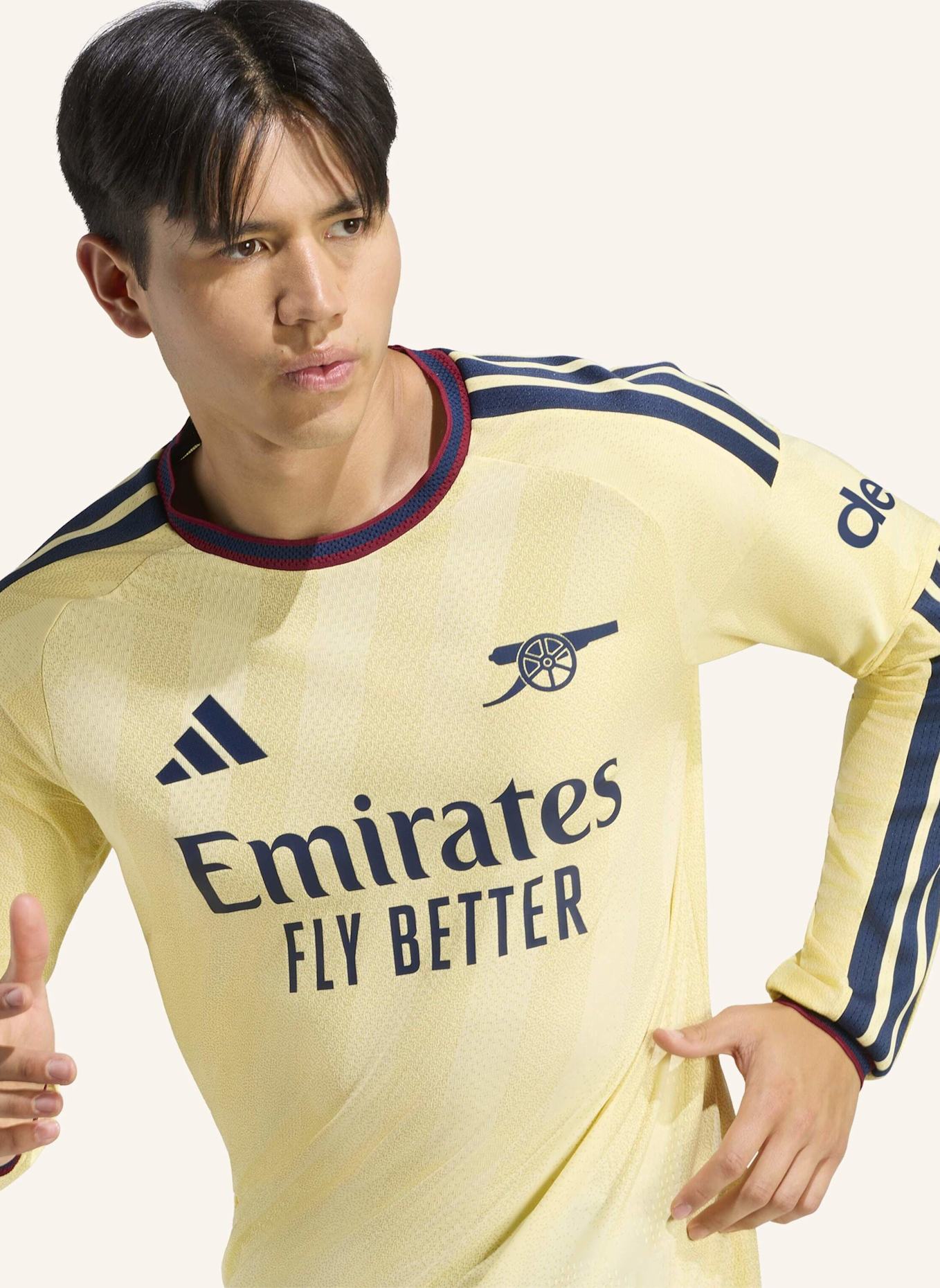 adidas FC ARSENAL 26/27 AUTHENTIC AUSWEICHTRIKOT, LANGÄRMELIG: GELB