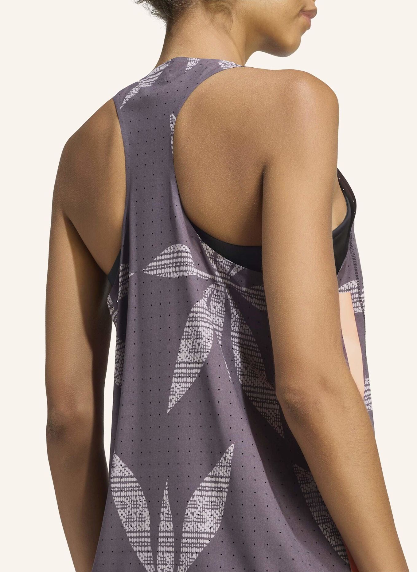 adidas ADIDAS RUNNING X LABRUM SINGLET: SCHWARZ / LILA