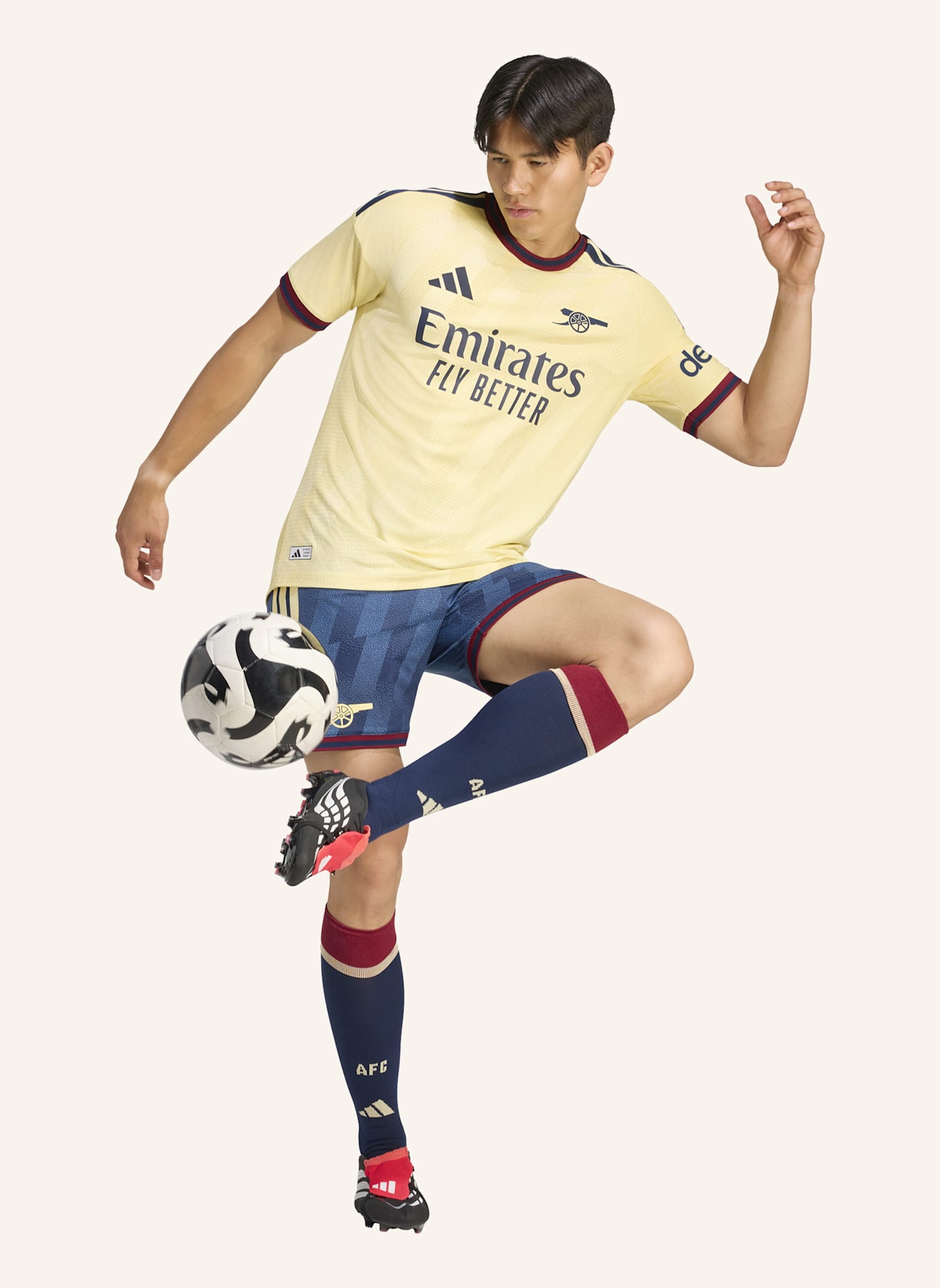 adidas FC ARSENAL 26/27 AUTHENTIC AUSWEICHTRIKOT: GELB