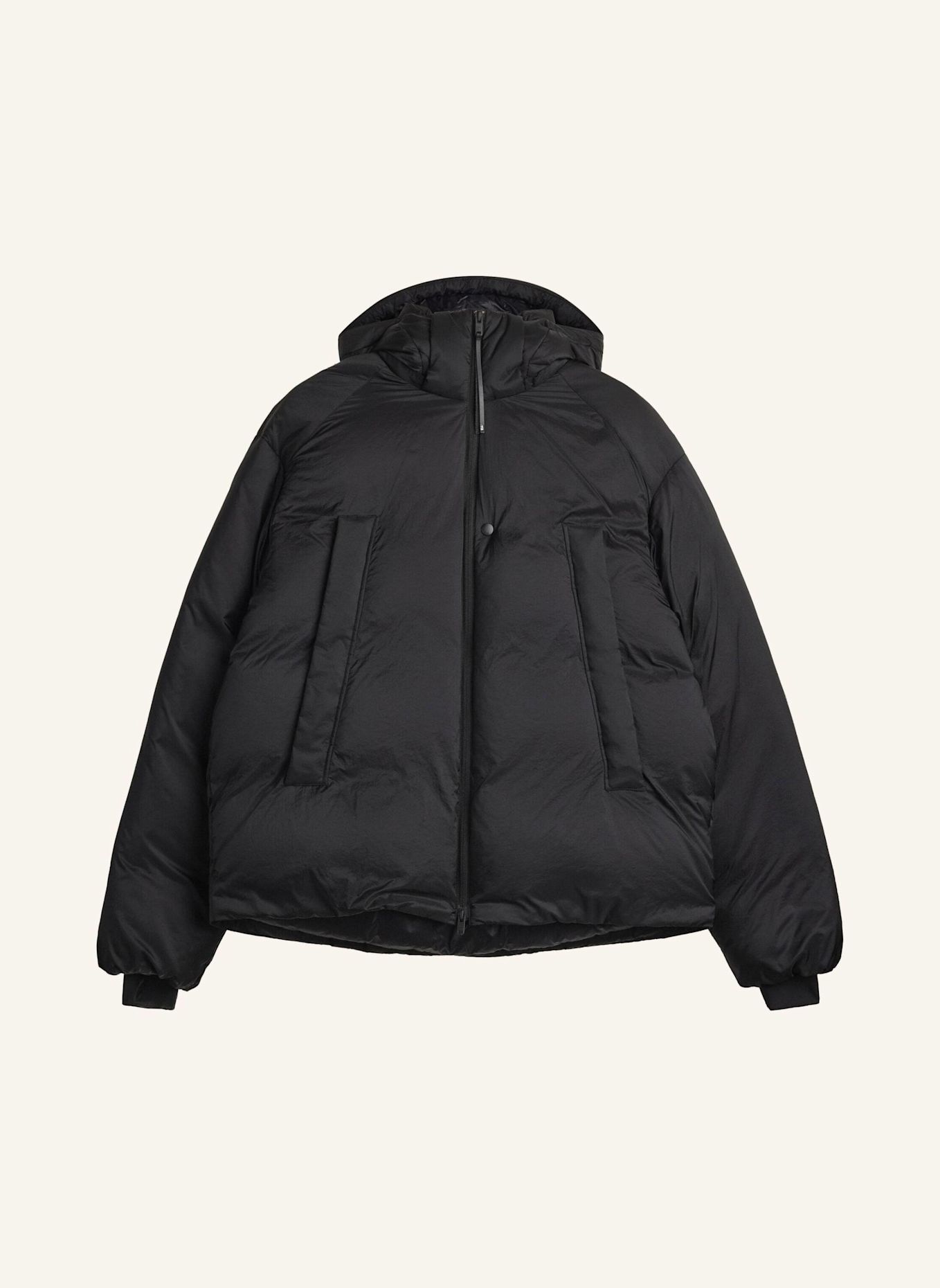 Y-3 Y-3 PUFFER JACKE, KAPUZE: SCHWARZ