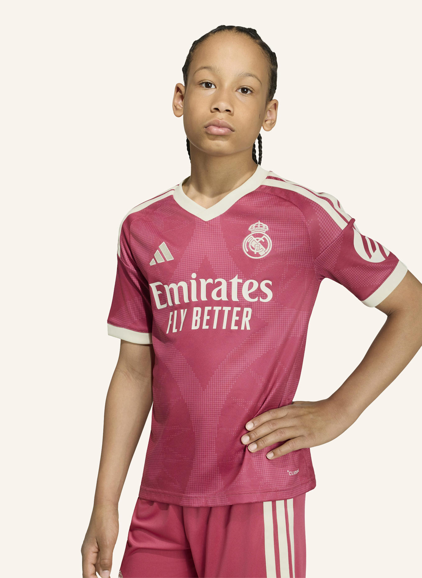 adidas REAL MADRID 26/27 KIDS AUSWEICHTRIKOT: ROSA