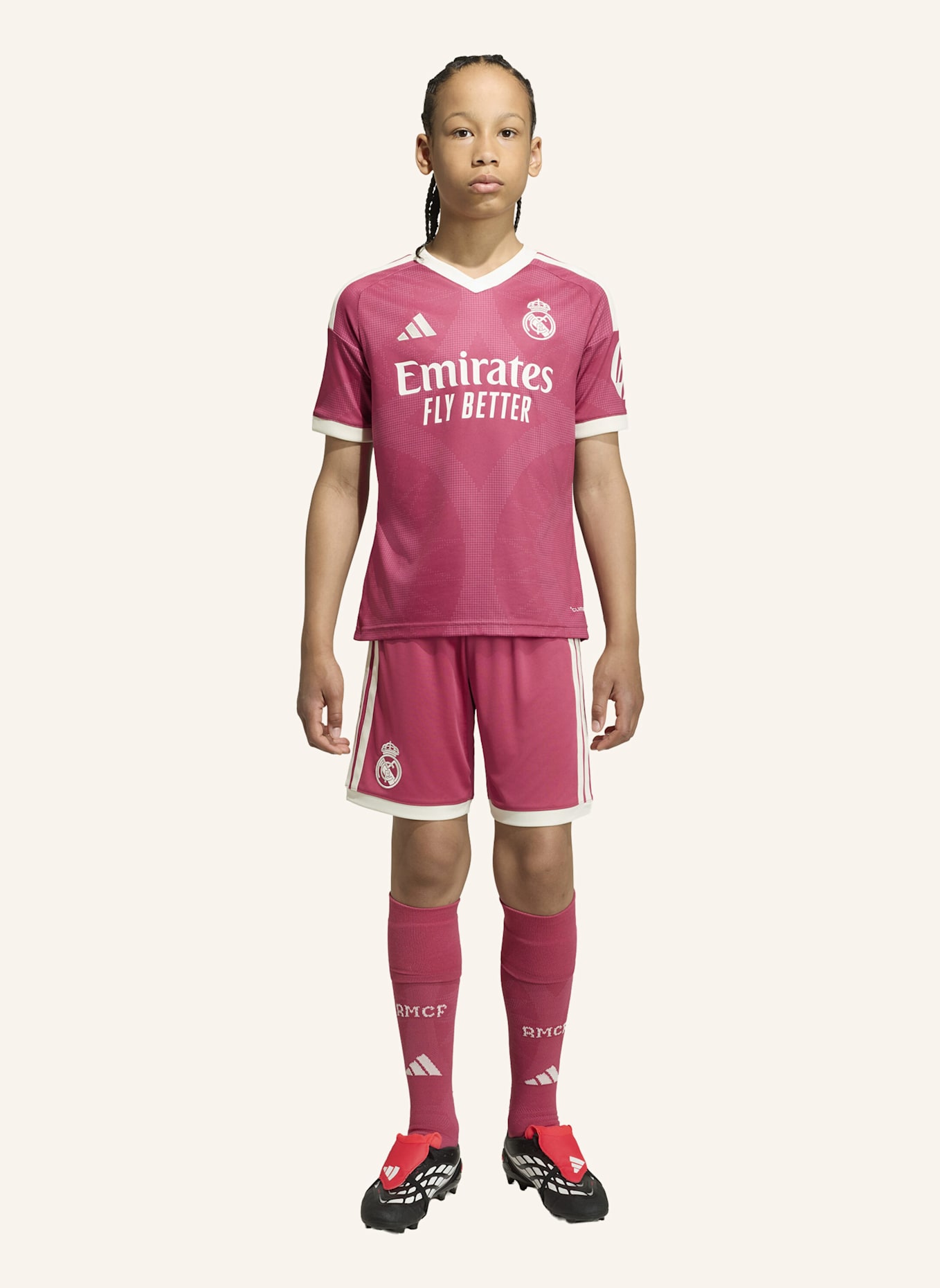 adidas REAL MADRID 26/27 KIDS AUSWEICHAUSRÜSTUNG: ROSA