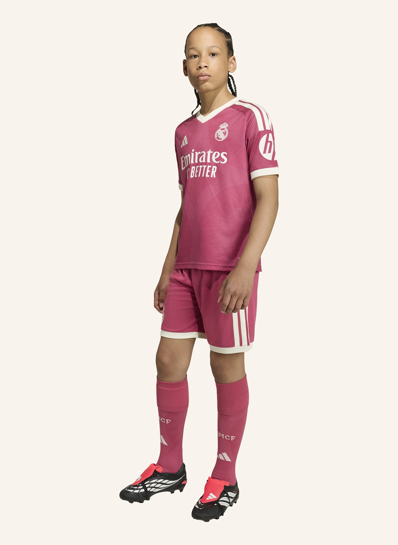 adidas REAL MADRID 26/27 KIDS AUSWEICHAUSRÜSTUNG: ROSA