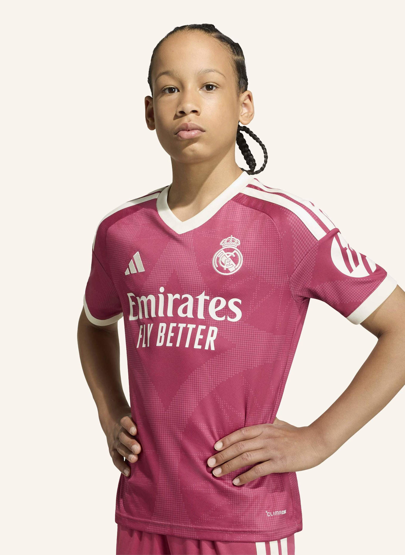 adidas REAL MADRID 26/27 KIDS AUSWEICHAUSRÜSTUNG: ROSA