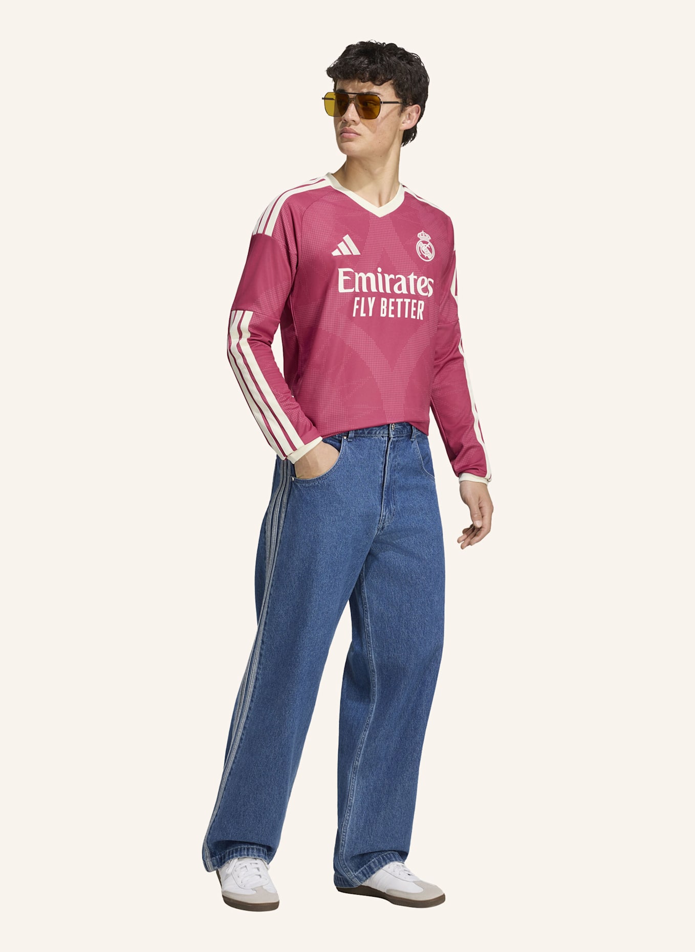 adidas REAL MADRID 26/27 AUSWEICHTRIKOT, LANGÄRMELIG: ROSA