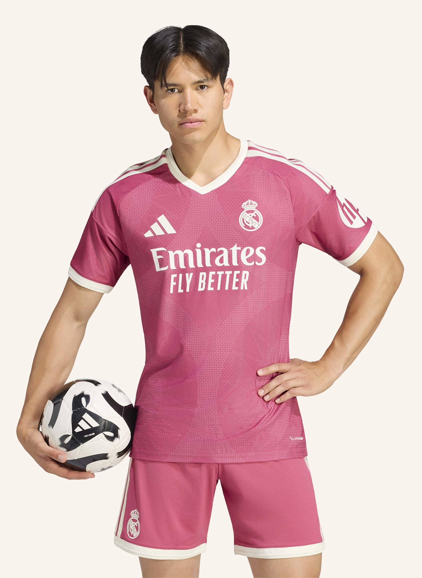 adidas REAL MADRID 26/27 AUTHENTIC AUSWEICHTRIKOT: ROSA