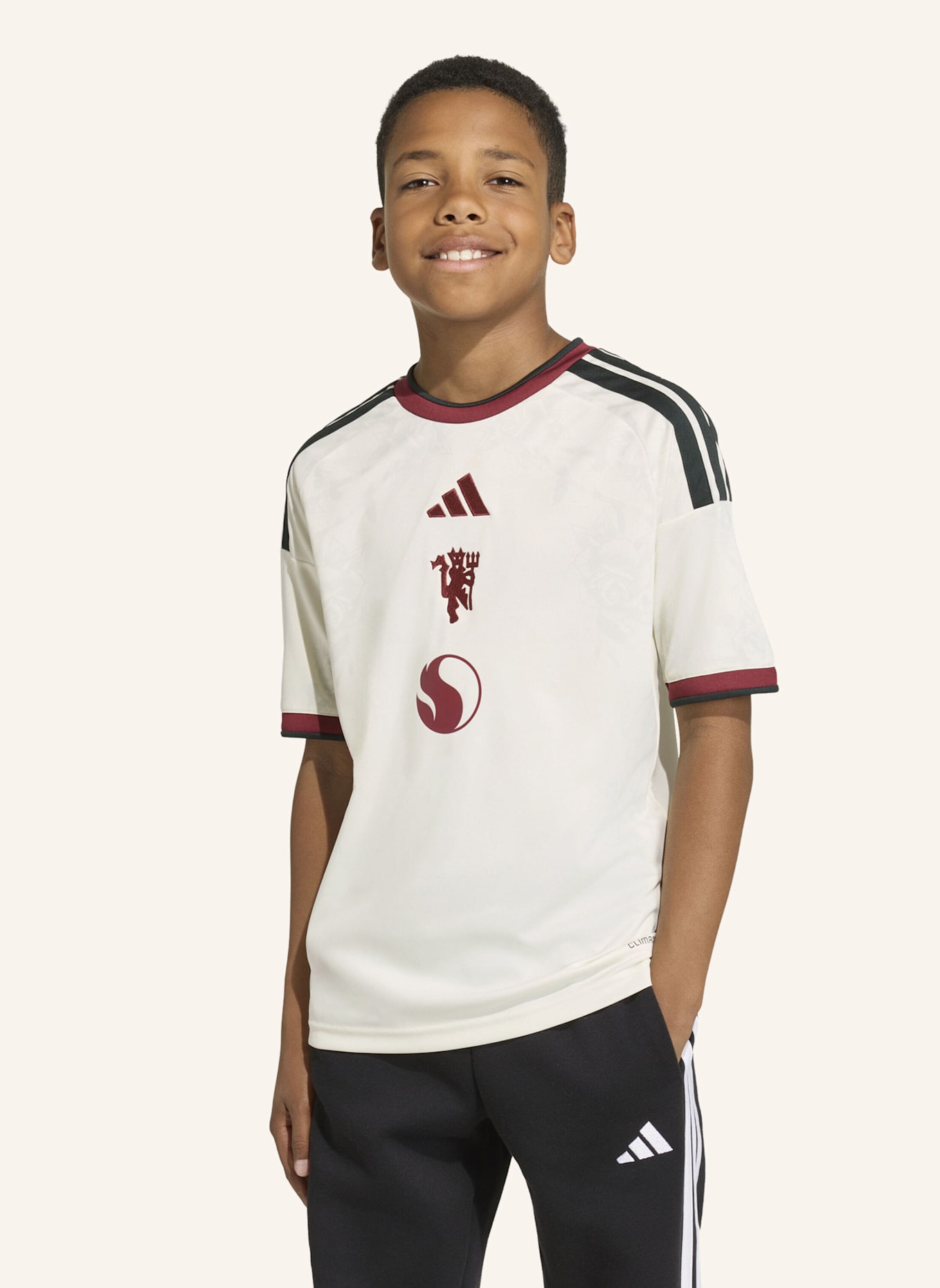 adidas MANCHESTER UNITED 26/27 KIDS AUSWEICHTRIKOT: WEISS
