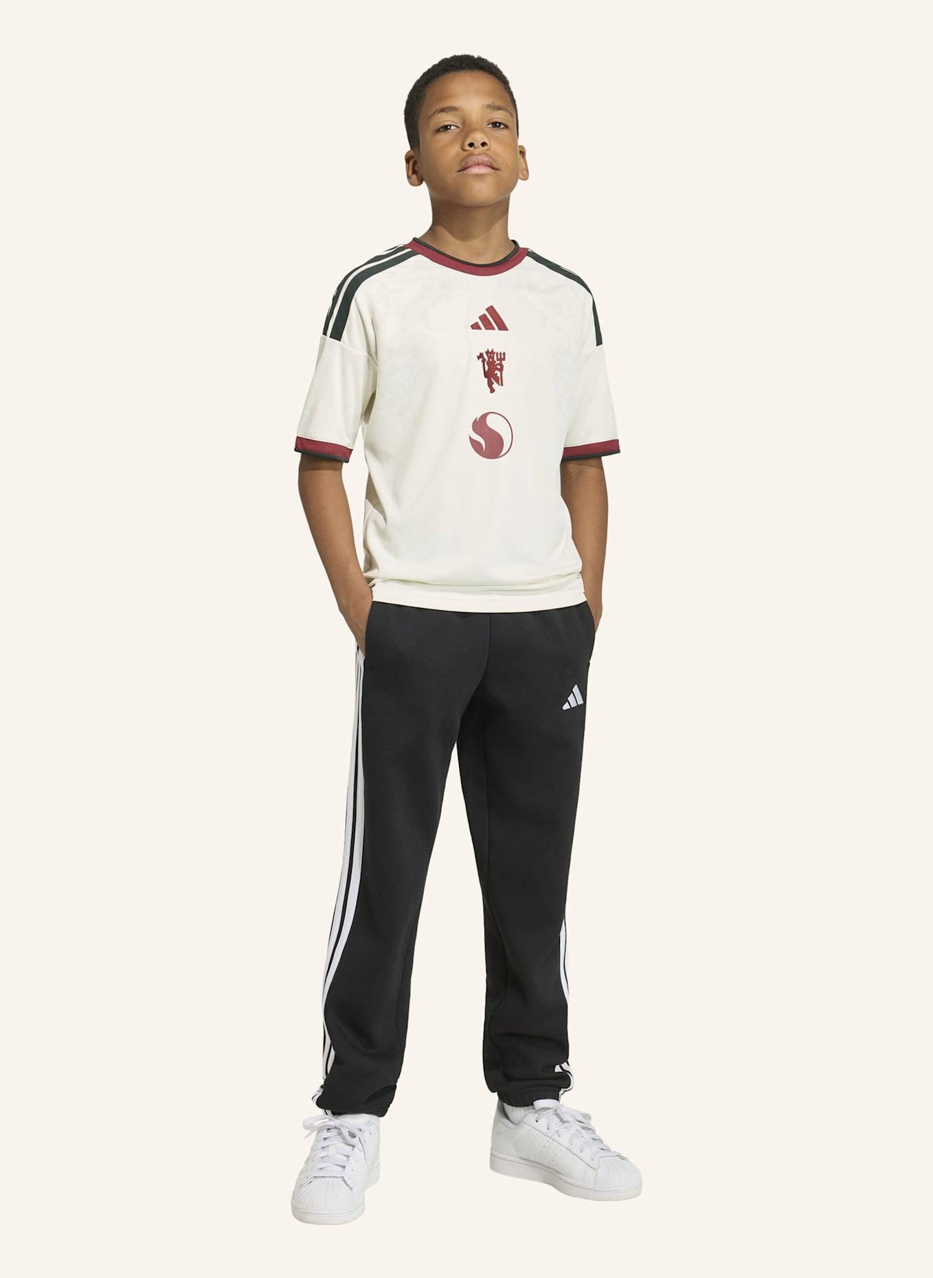 adidas MANCHESTER UNITED 26/27 KIDS AUSWEICHTRIKOT: WEISS