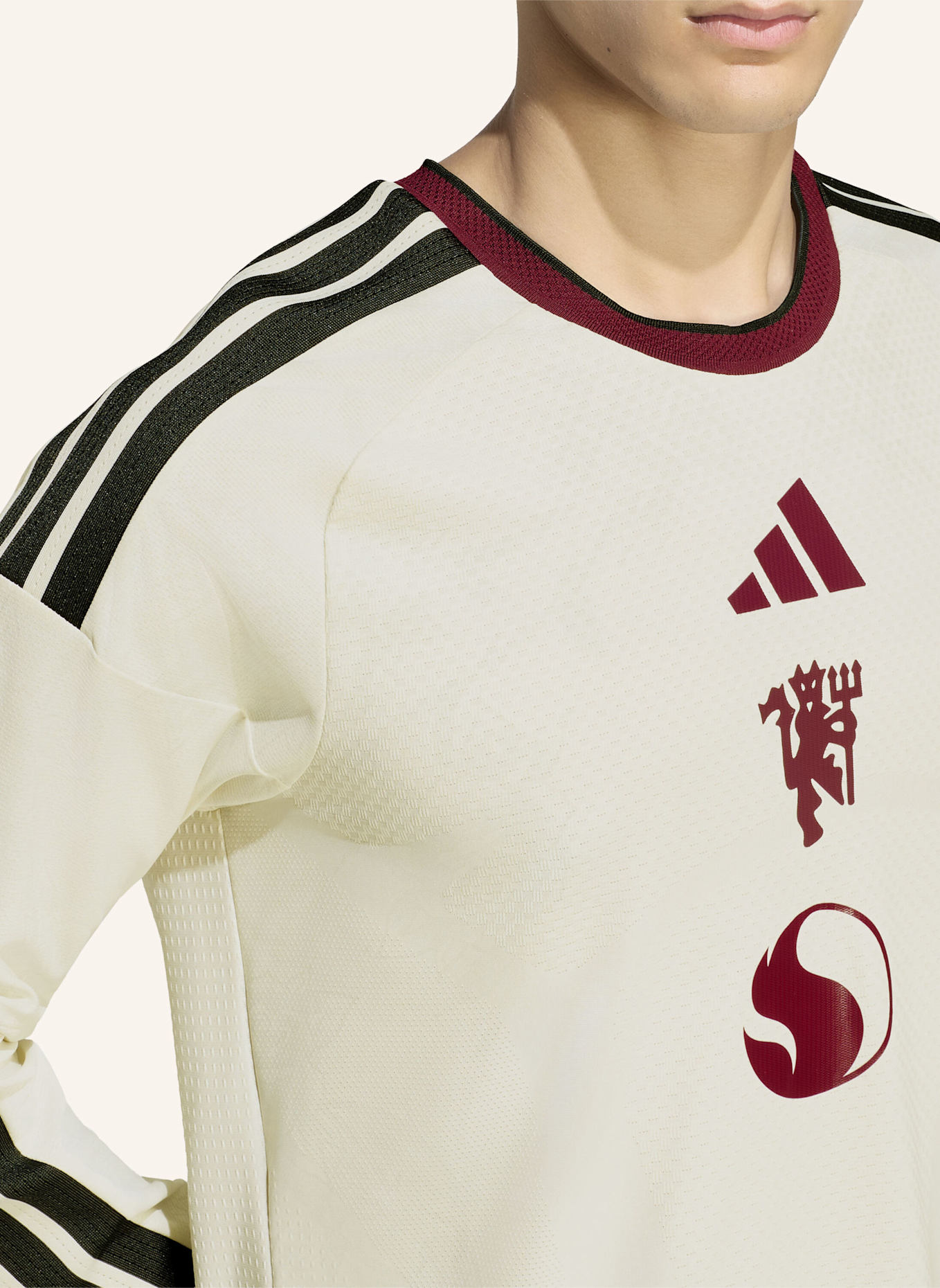 adidas MANCHESTER UNITED 26/27 AUTHENTIC AUSWEICHTRIKOT, LANGÄRMELIG: WEISS