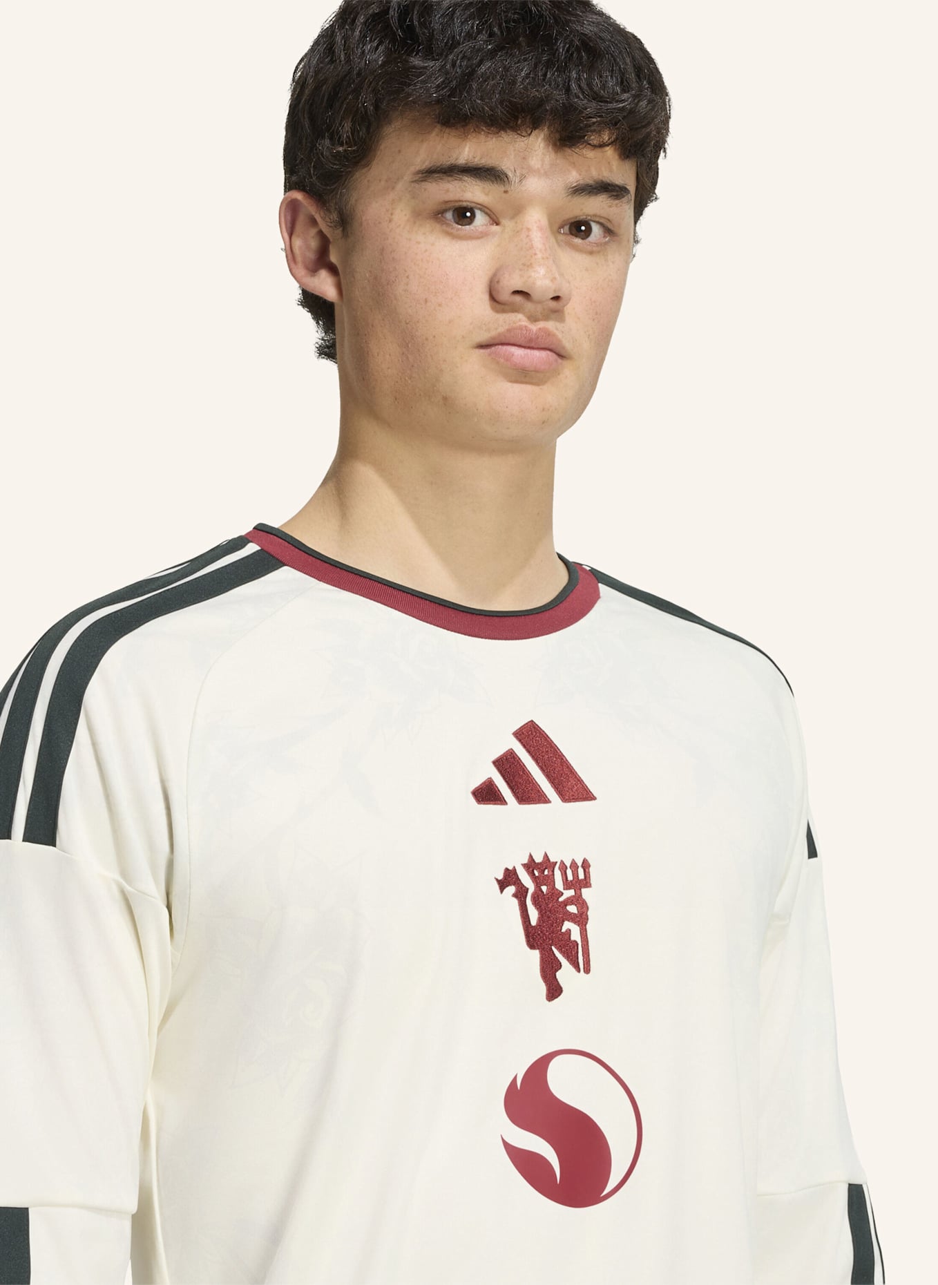 adidas MANCHESTER UNITED 26/27 AUSWEICHTRIKOT, LANGÄRMELIG: WEISS