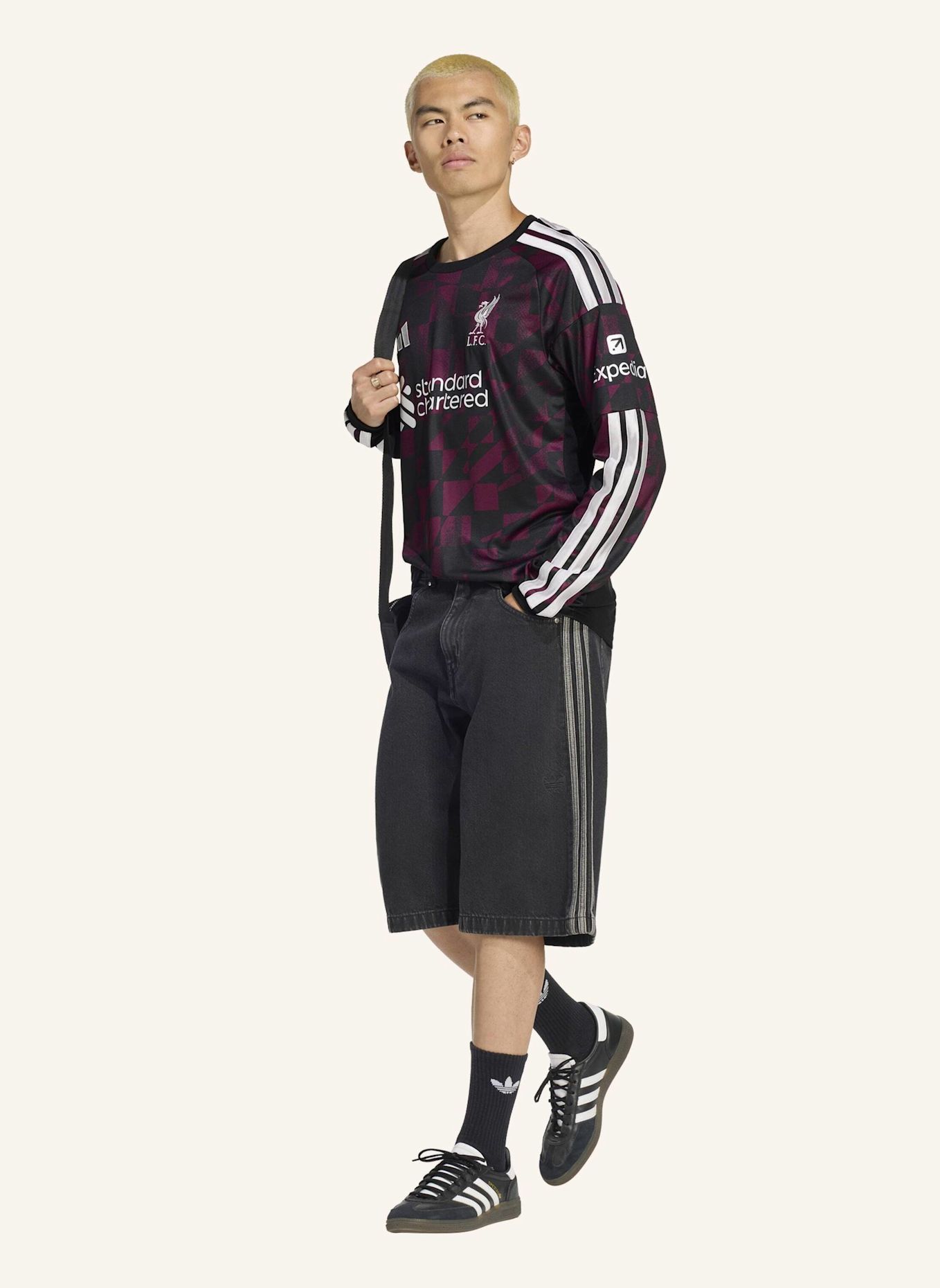 adidas LIVERPOOL FC 26/27 AUSWEICHTRIKOT, LANGÄRMELIG: SCHWARZ