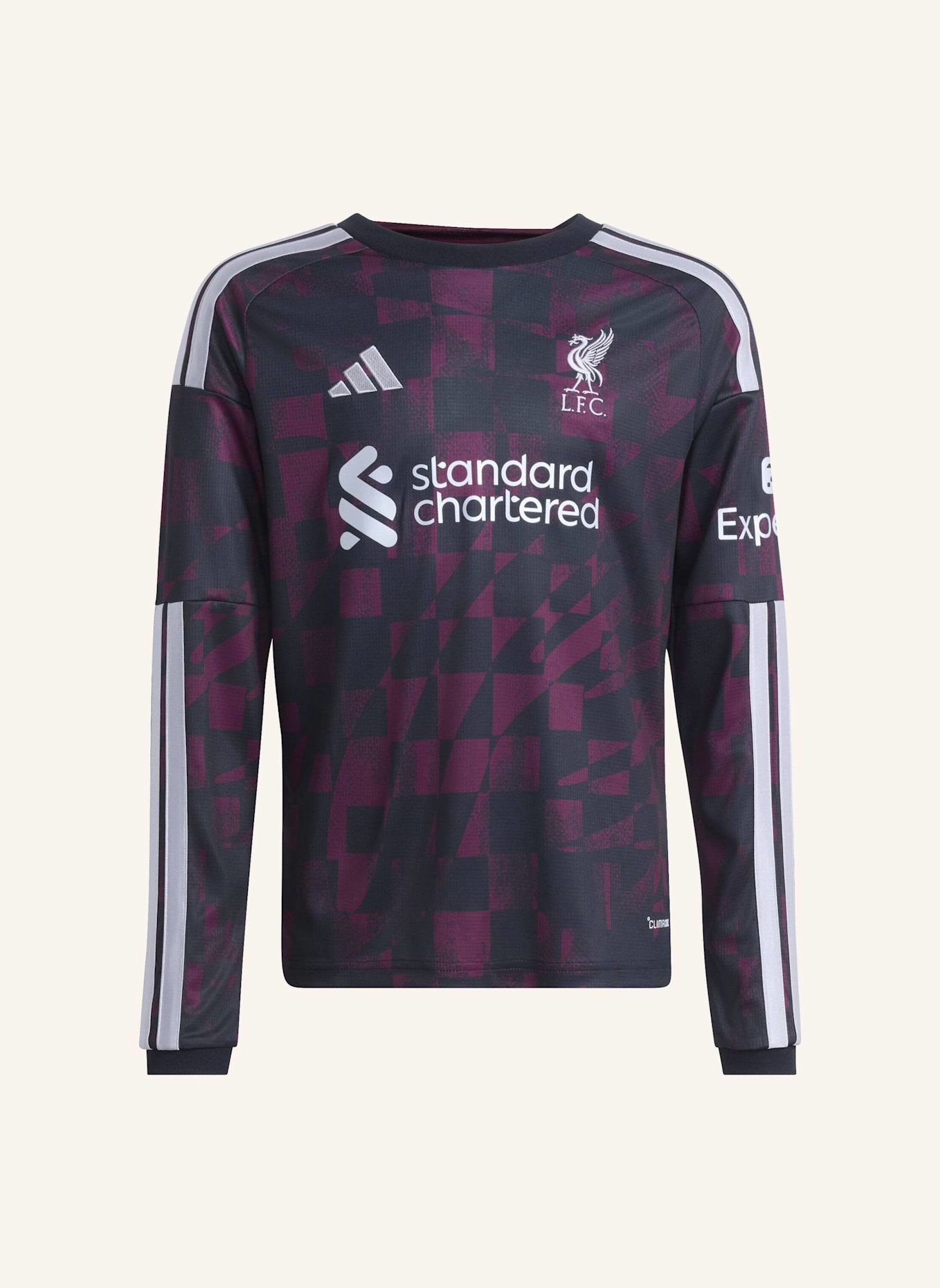 adidas LIVERPOOL FC 26/27 KIDS AUSWEICHTRIKOT, LANGÄRMELIG: SCHWARZ