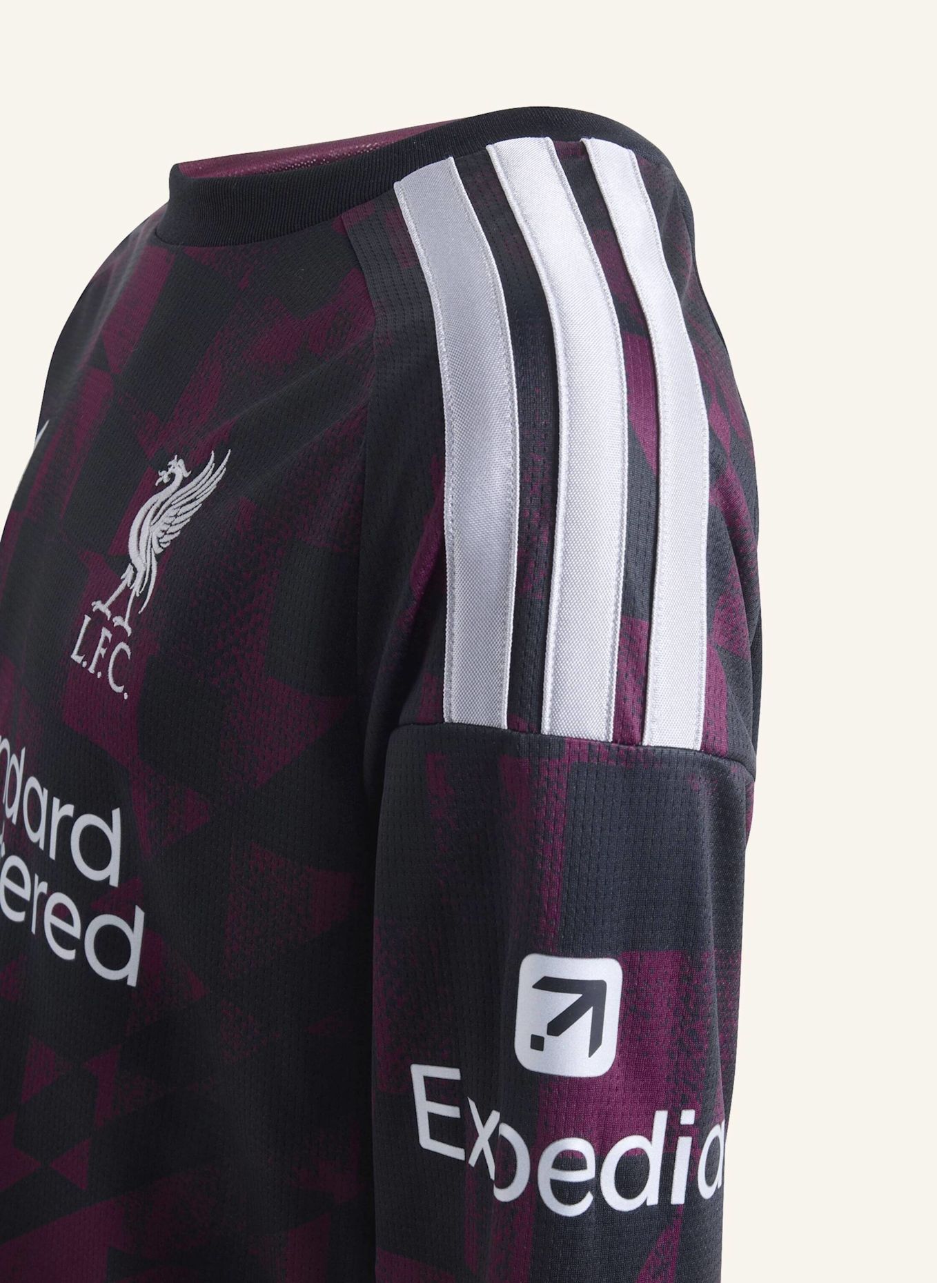 adidas LIVERPOOL FC 26/27 KIDS AUSWEICHTRIKOT, LANGÄRMELIG: SCHWARZ