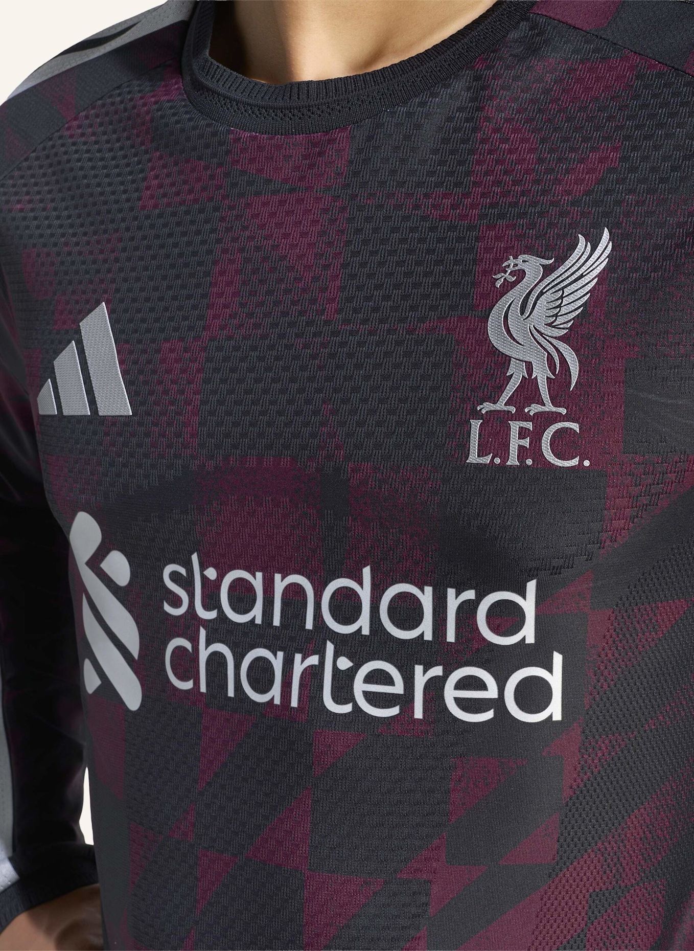 adidas LIVERPOOL FC 26/27 AUTHENTIC AUSWEICHTRIKOT, LANGÄRMELIG: SCHWARZ