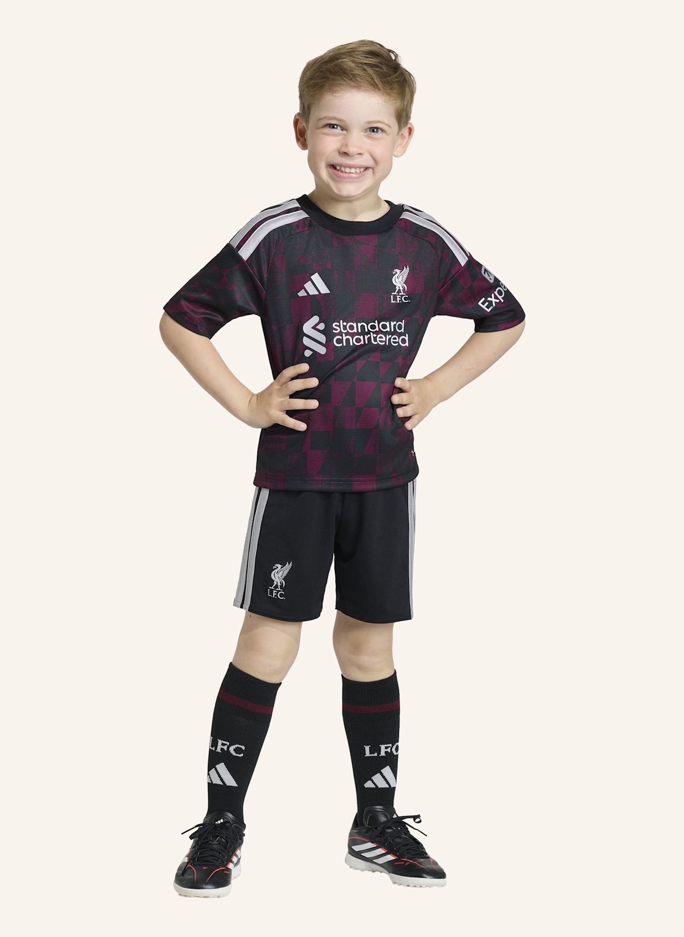 adidas LIVERPOOL FC 26/27 KIDS AUSWEICHAUSRÜSTUNG: SCHWARZ