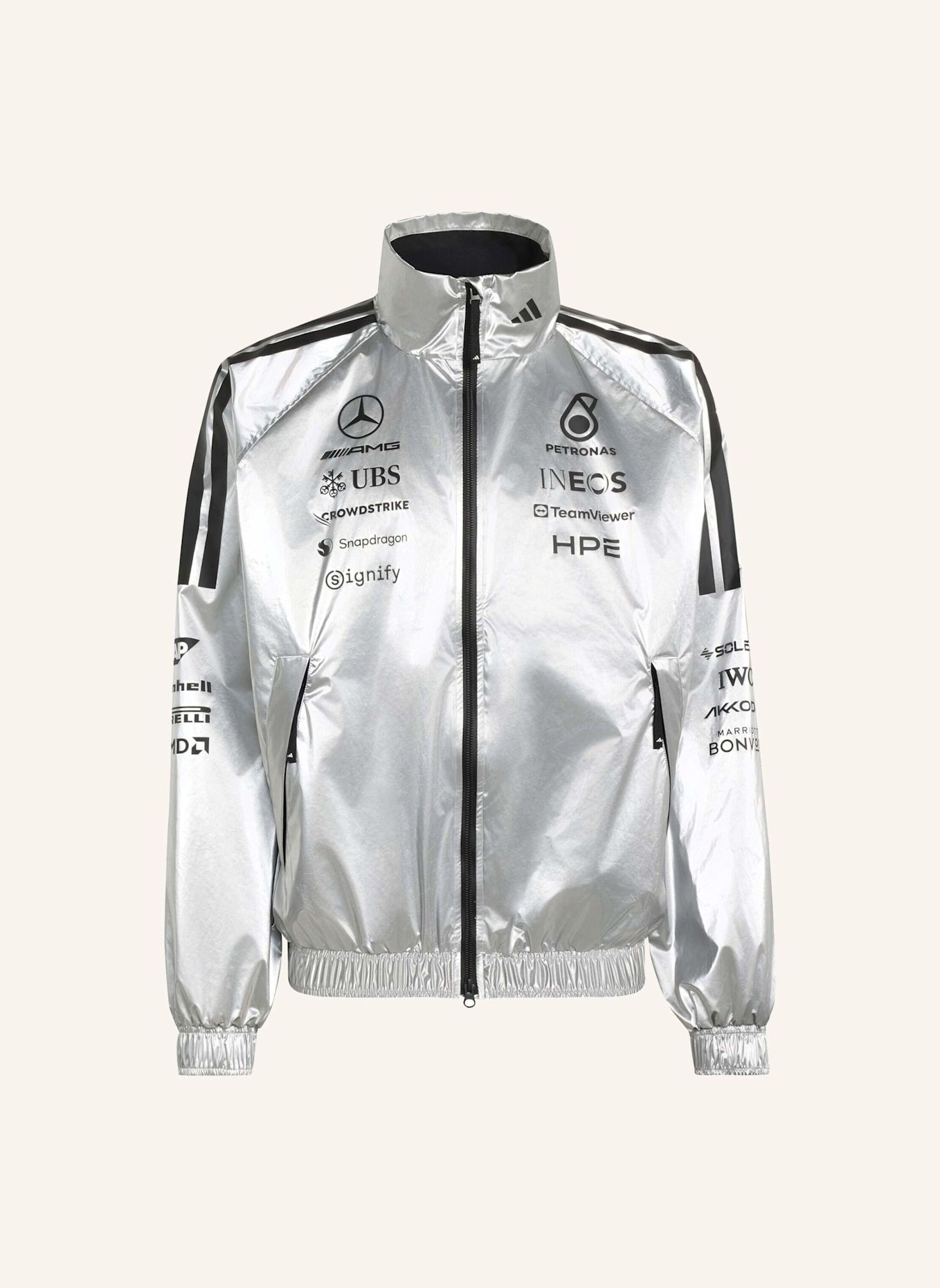 adidas MERCEDES - AMG PETRONAS FORMULA 1 TEAM SILVER JACKE: SILBER