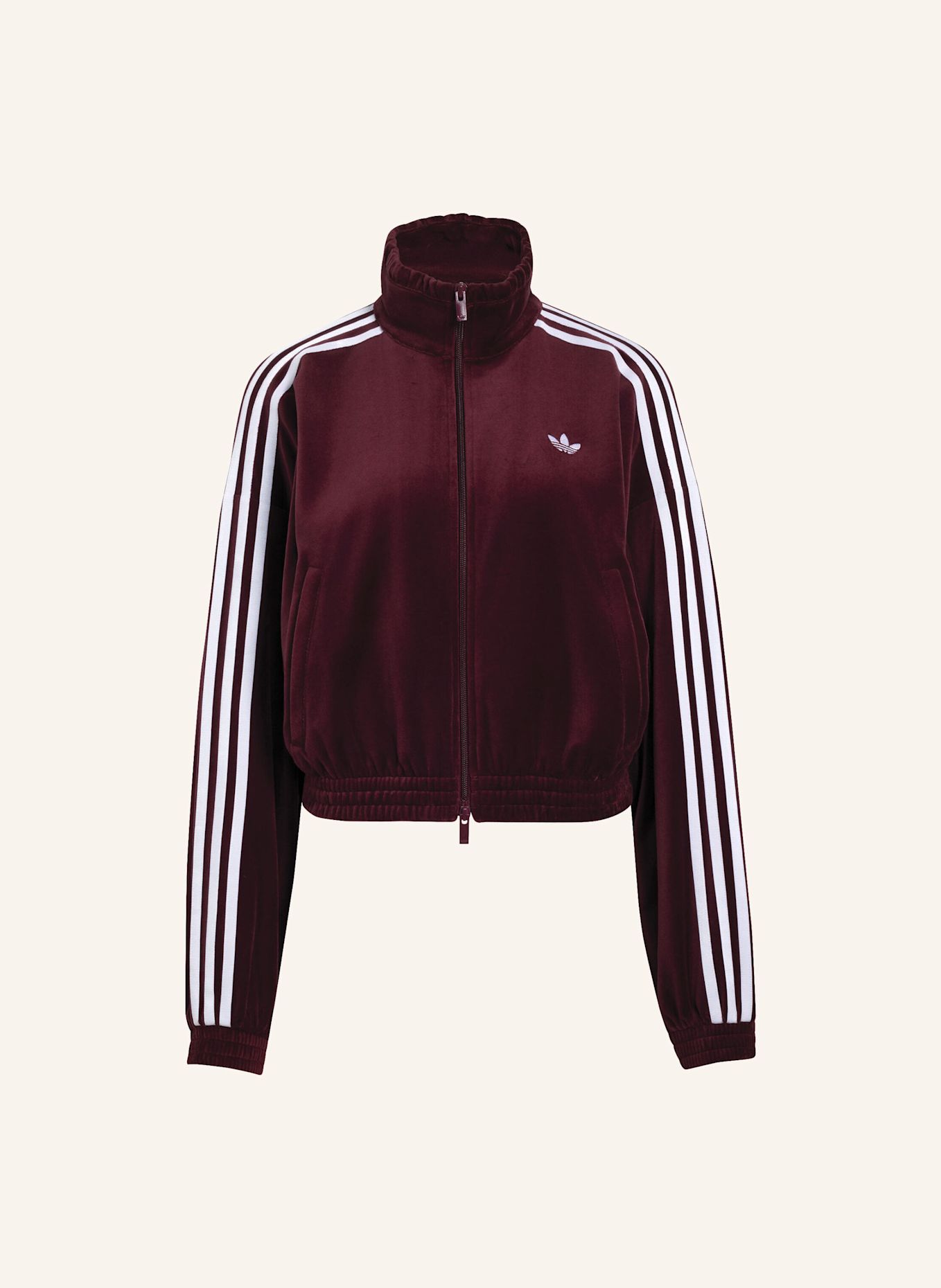 adidas Originals VELOURS TRACK TOP, PLISSIERT: ROT