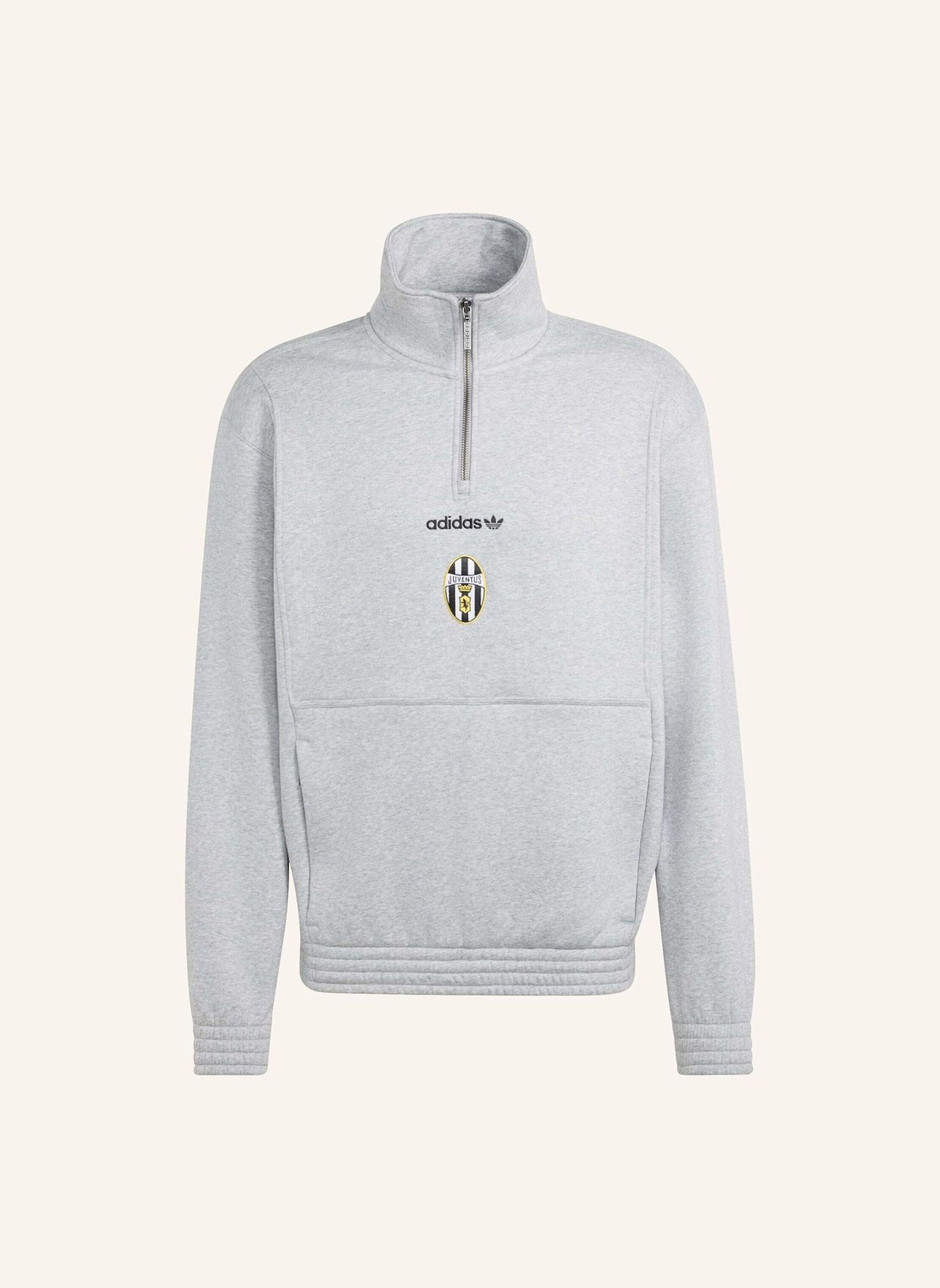 adidas JUVENTUS TURIN EQT TOP, REISSVERSCHLUSS BIS ZUR BRUST: GRAU
