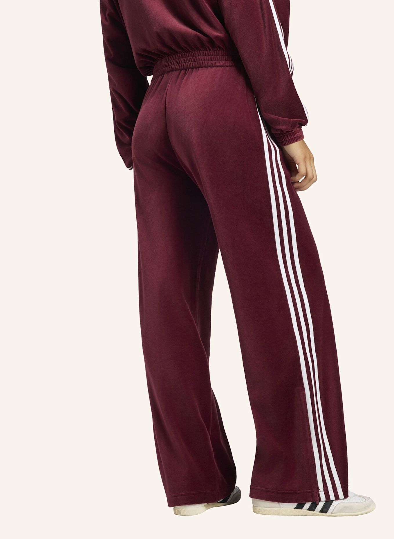 adidas Originals VELOURS TRAININGSHOSE, PLISSIERT: ROT