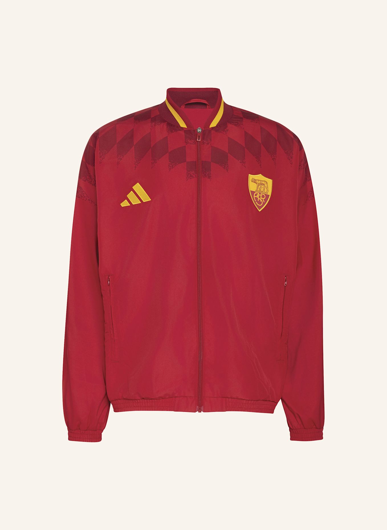 adidas AS ROM STADIUM TRAININGSJACKE: ROT