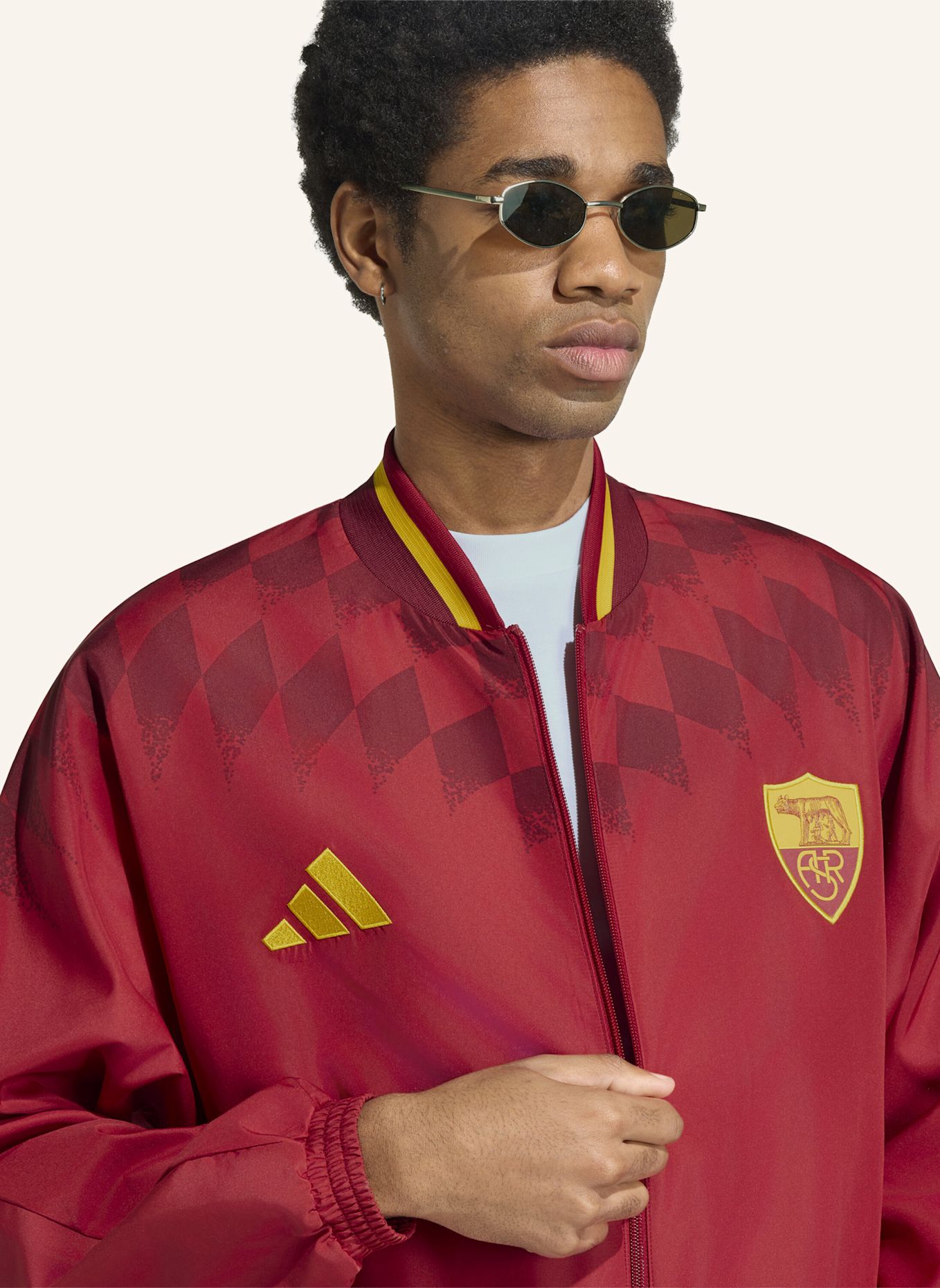 adidas AS ROM STADIUM TRAININGSJACKE: ROT