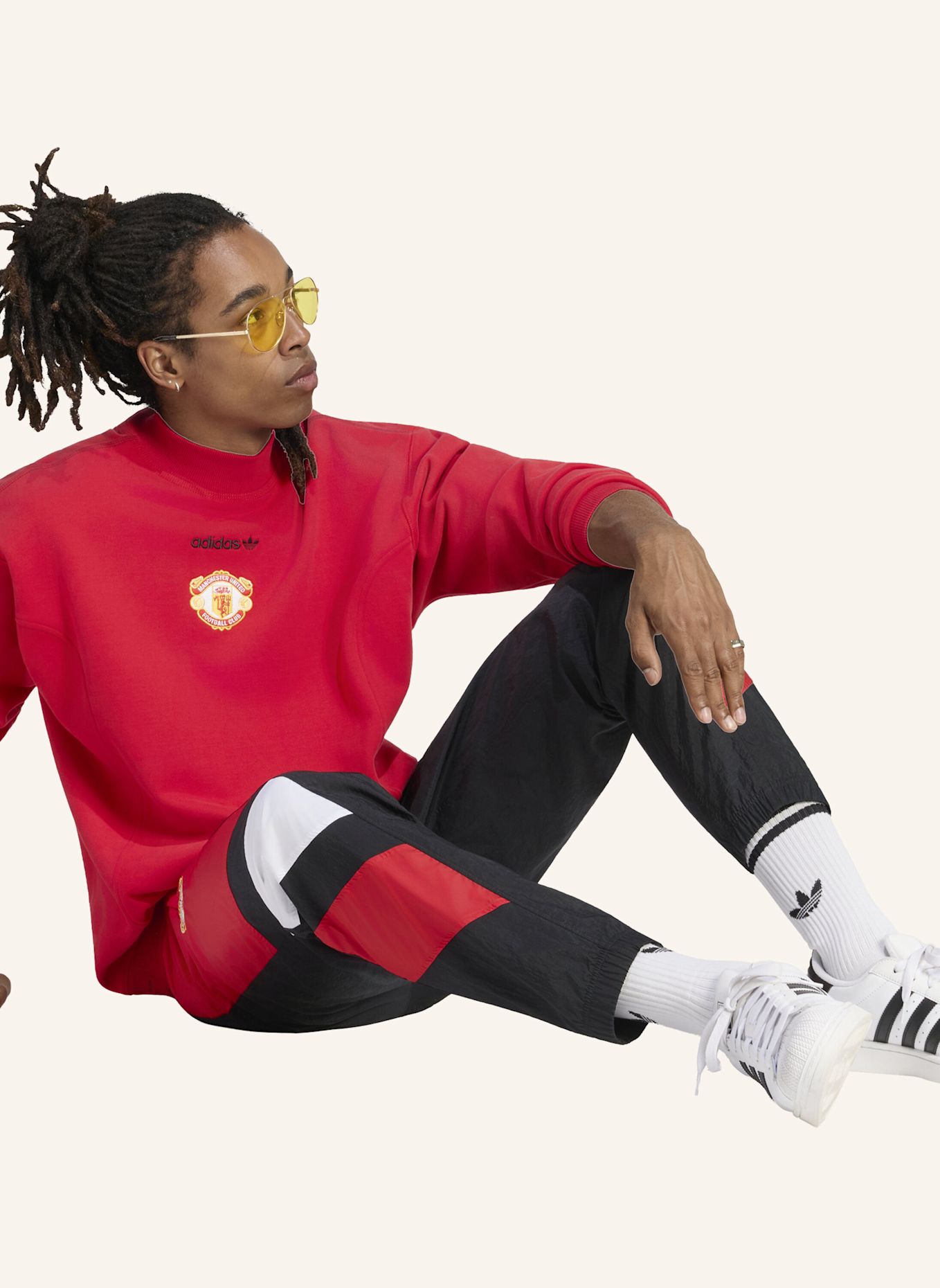 adidas MANCHESTER UNITED EQT SWEATSHIRT: ROT