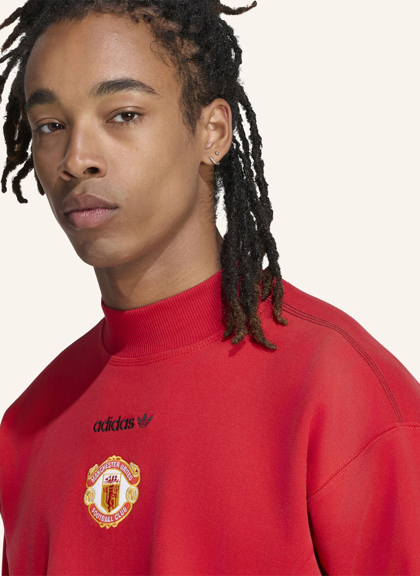 adidas MANCHESTER UNITED EQT SWEATSHIRT: ROT