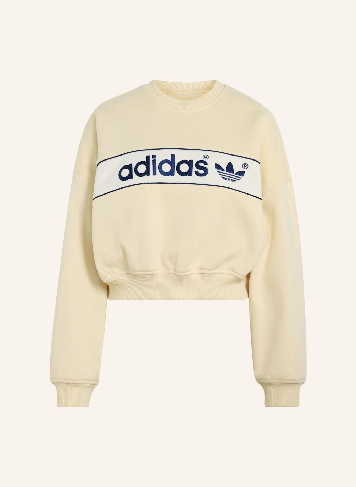 adidas Originals ADISIGNATURE NY SWEATSHIRT, RUNDHALSAUSSCHNITT: CREME