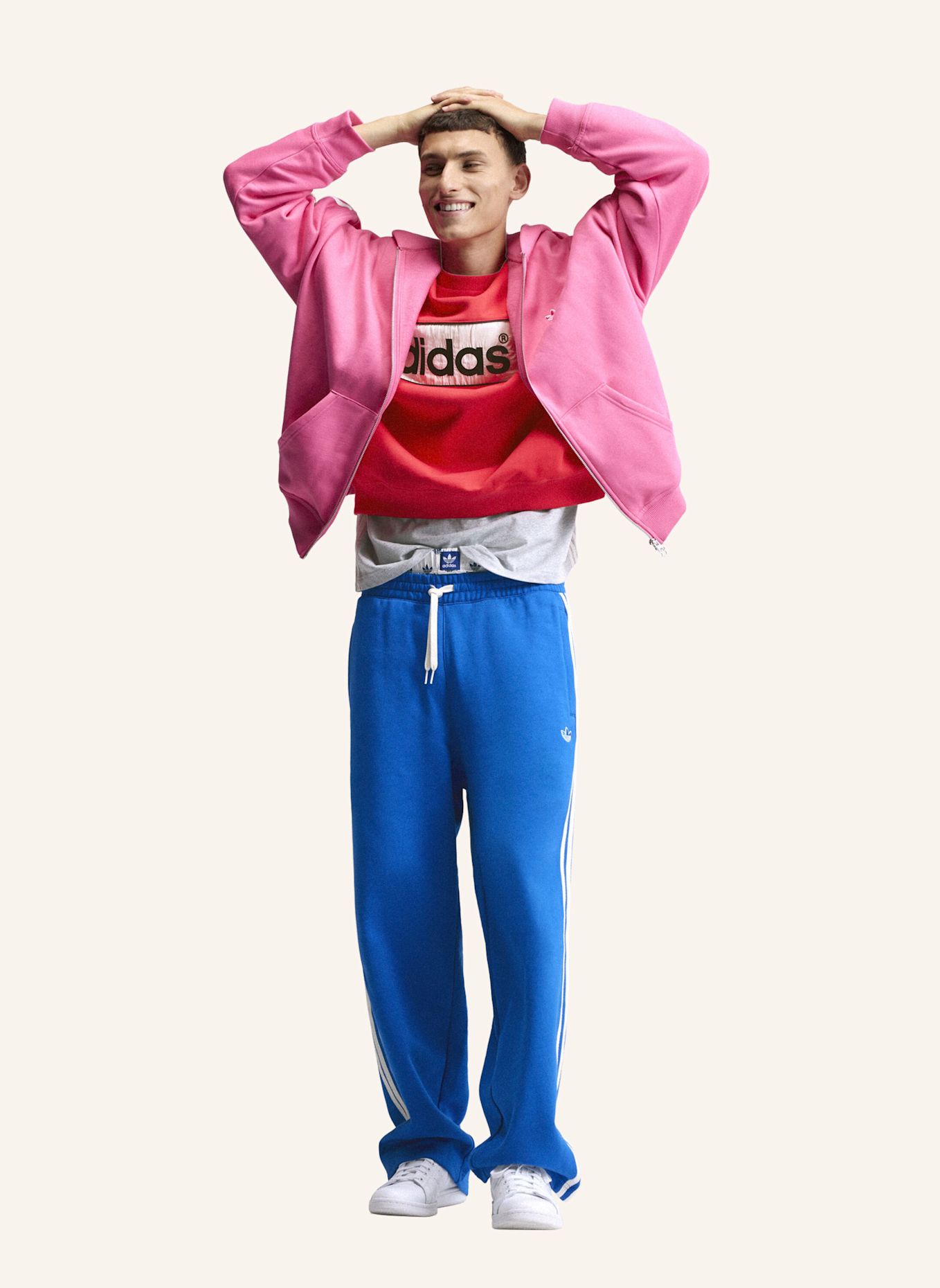 adidas Originals ADISIGNATURE NY SWEATSHIRT, RUNDHALSAUSSCHNITT: ROT