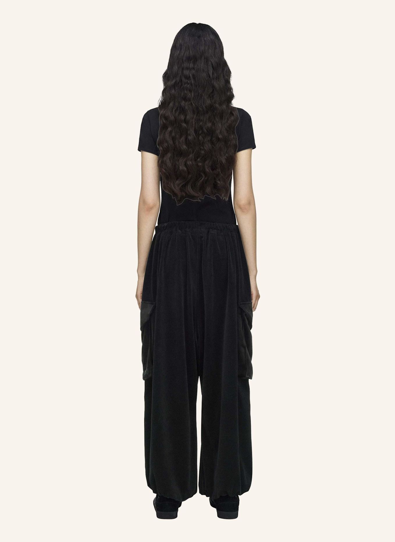 Y-3 Y-3 CARGOHOSE, CORDSAMT: SCHWARZ