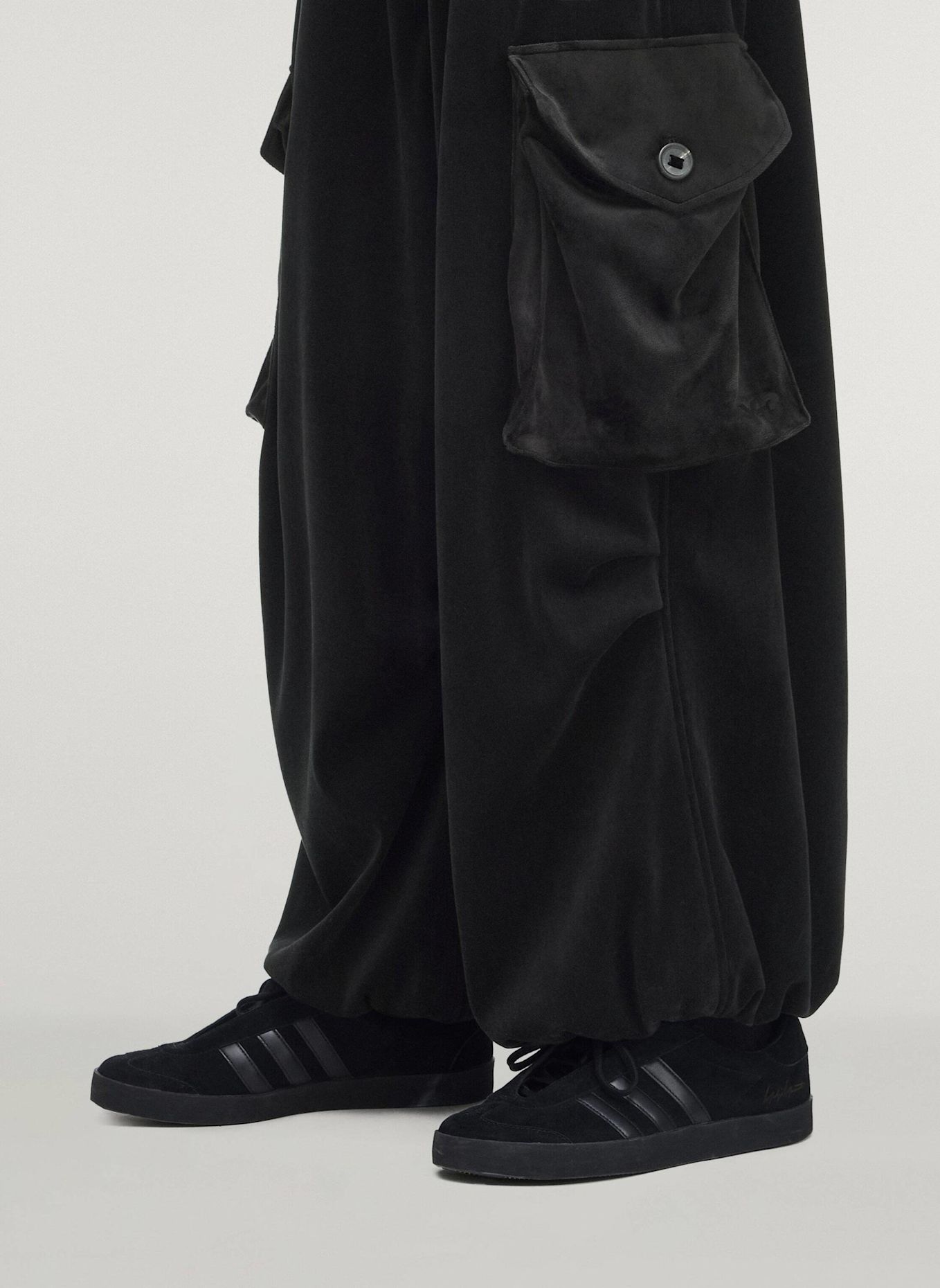Y-3 Y-3 CARGOHOSE, CORDSAMT: SCHWARZ