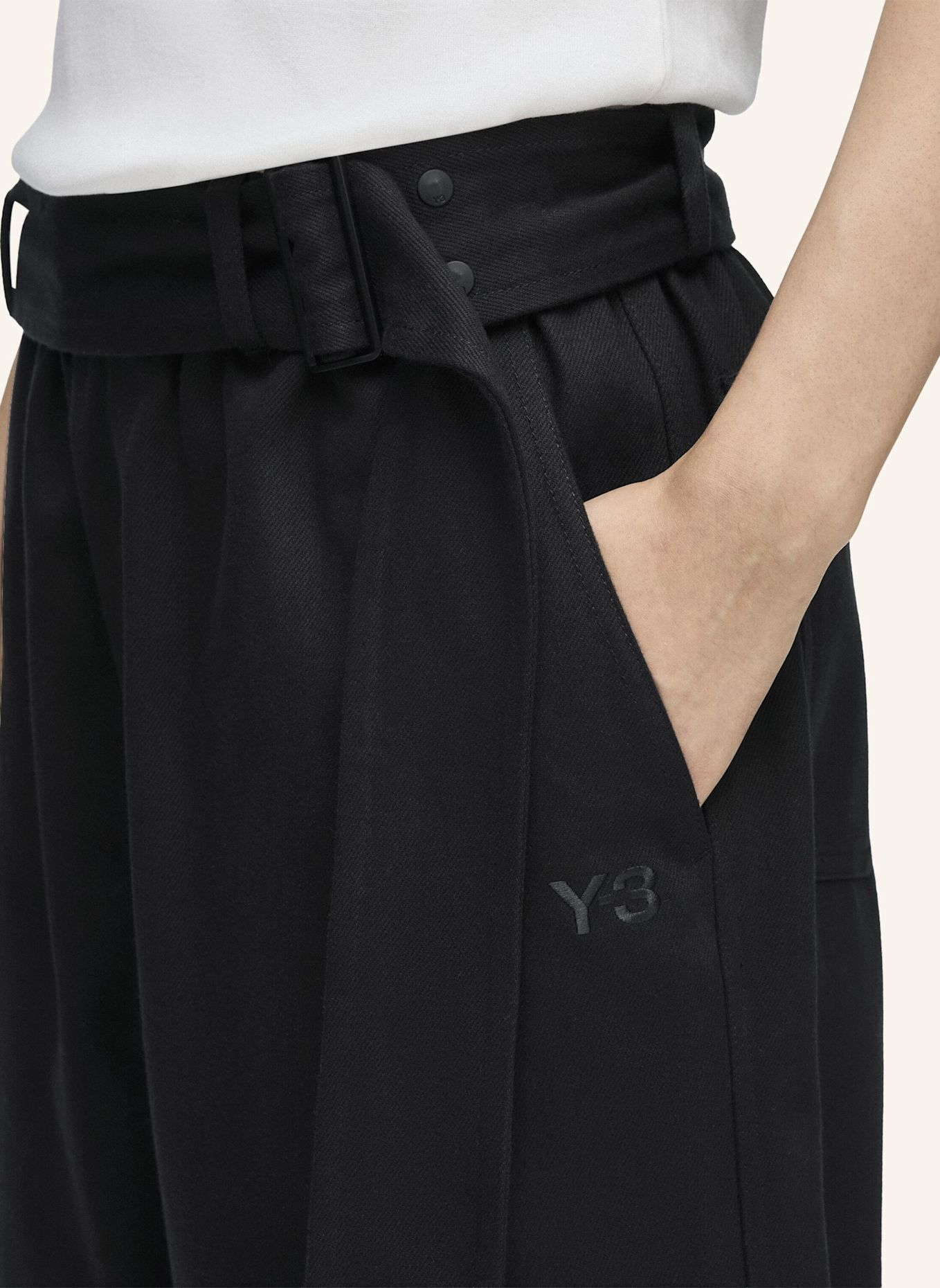 Y-3 Y-3 TWILL UTILITY-HOSE: SCHWARZ