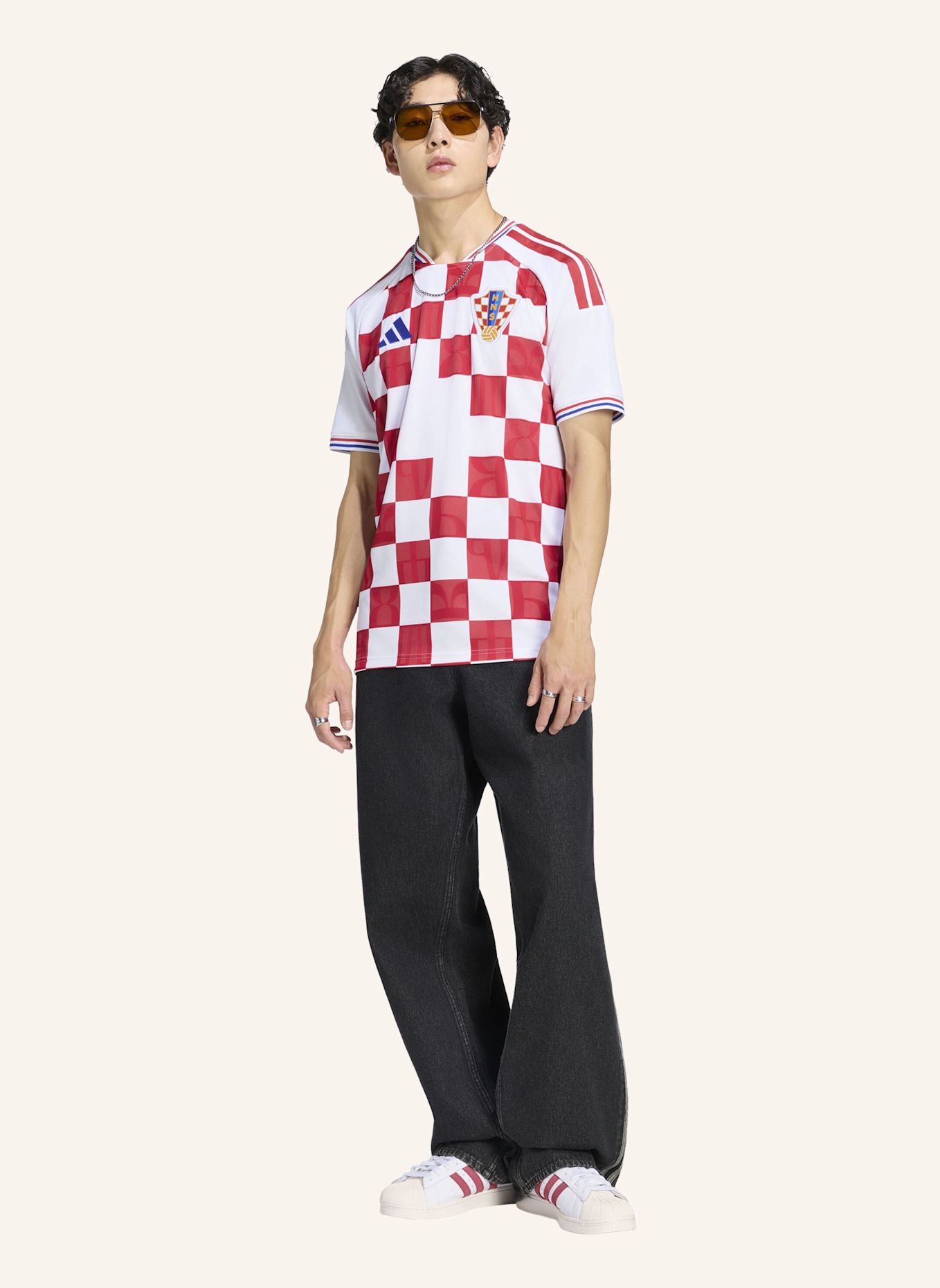adidas KROATIEN 26 HEIMTRIKOT: WEISS