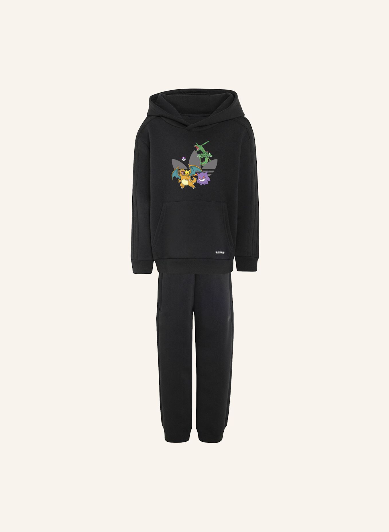adidas Originals ADIDAS POKÉMON HOODIE SET; LOCKER GESCHNITTEN: SCHWARZ