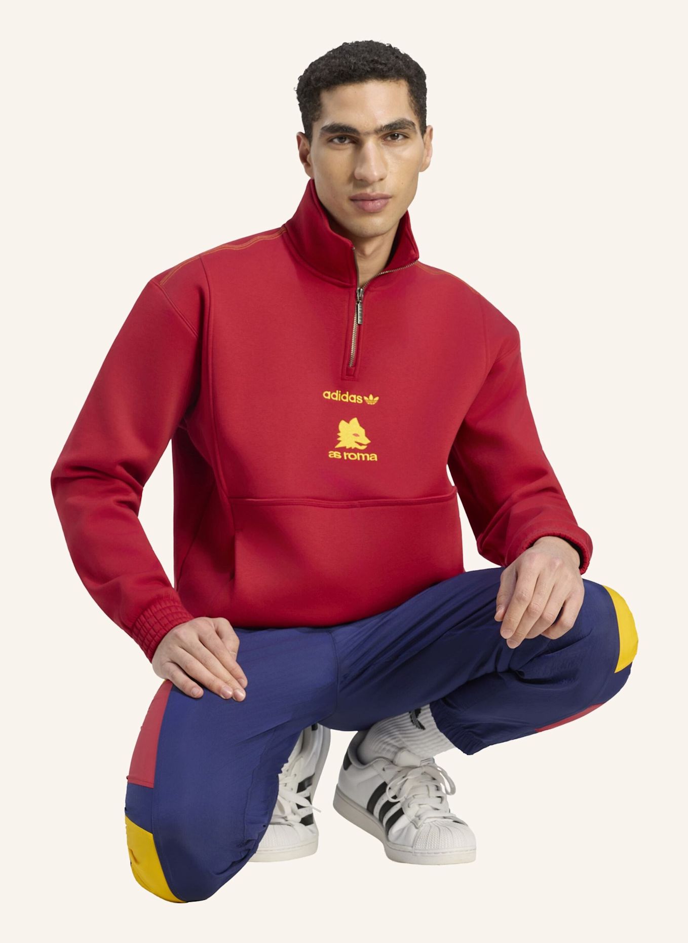 adidas AS ROM EQT OBERTEIL, REISSVERSCHLUSS BIS ZUR BRUST: ROT